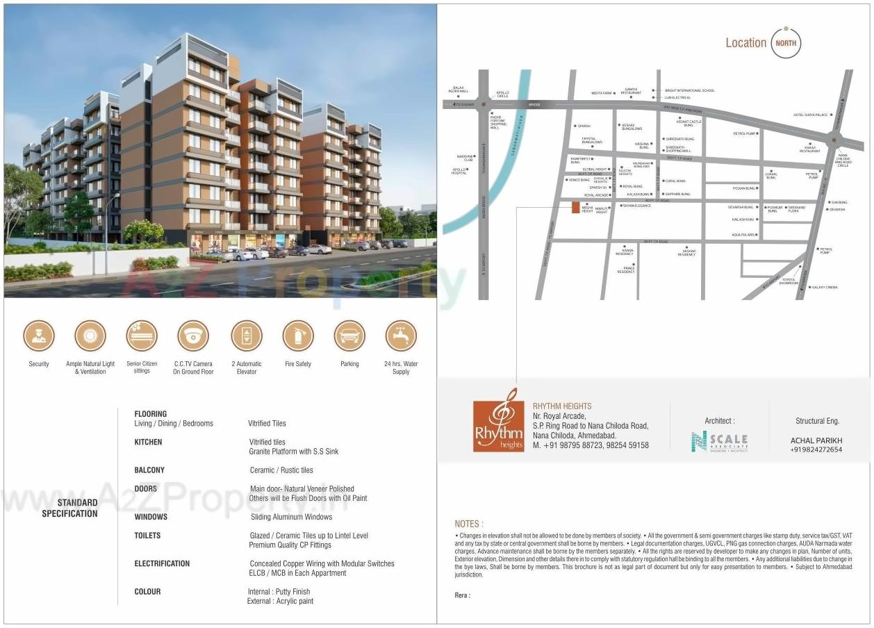  of real estate project Rhythm Heights located at Nana-chiloda, Ahmedabad, Gujarat