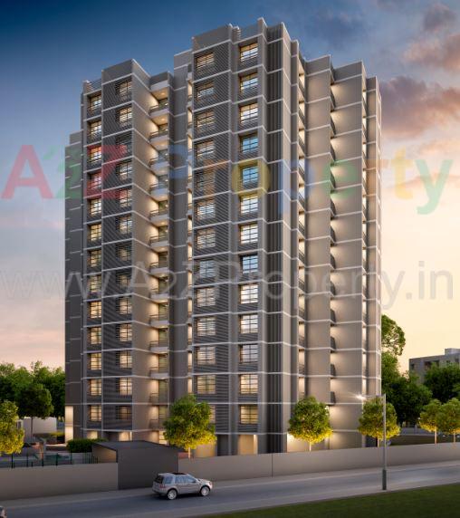 3D Elevation of real estate project Richmond Grand located at Makarba, Ahmedabad, Gujarat