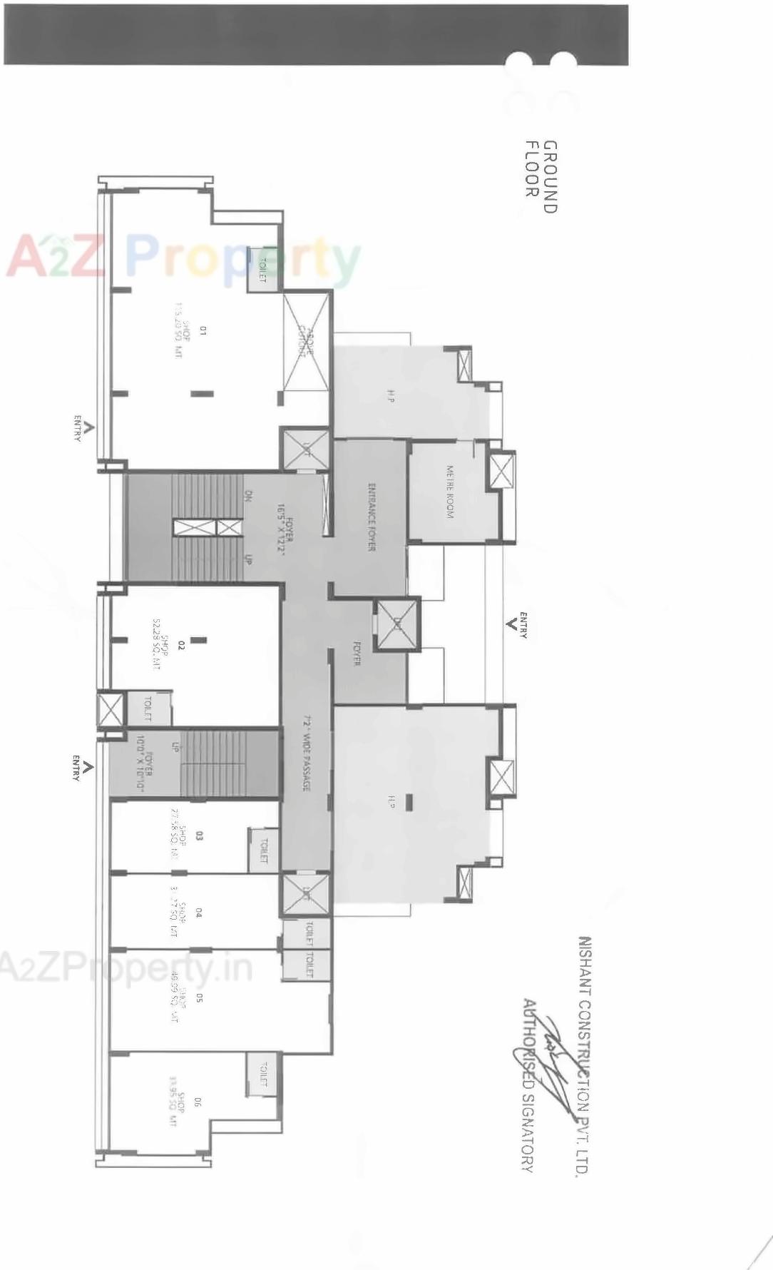 Layout of real estate project Richmond Grand located at Makarba, Ahmedabad, Gujarat