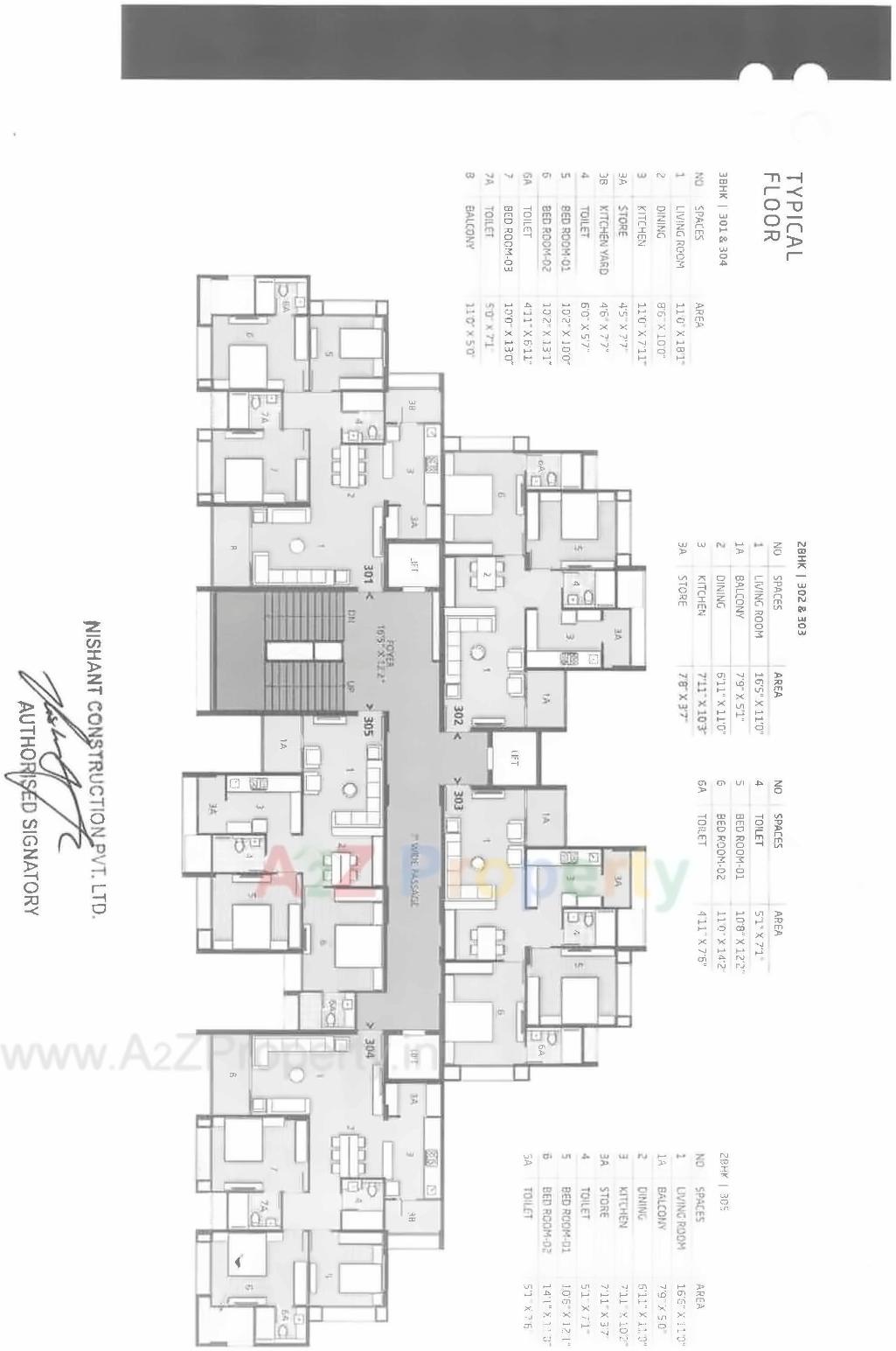Layout of real estate project Richmond Grand located at Makarba, Ahmedabad, Gujarat