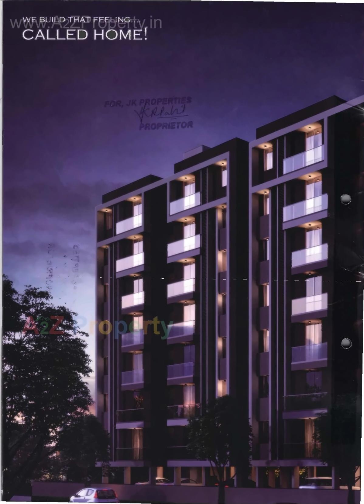 3D Elevation of real estate project Rinku Apartments located at Khokhra-mehamdavad, Ahmedabad, Gujarat