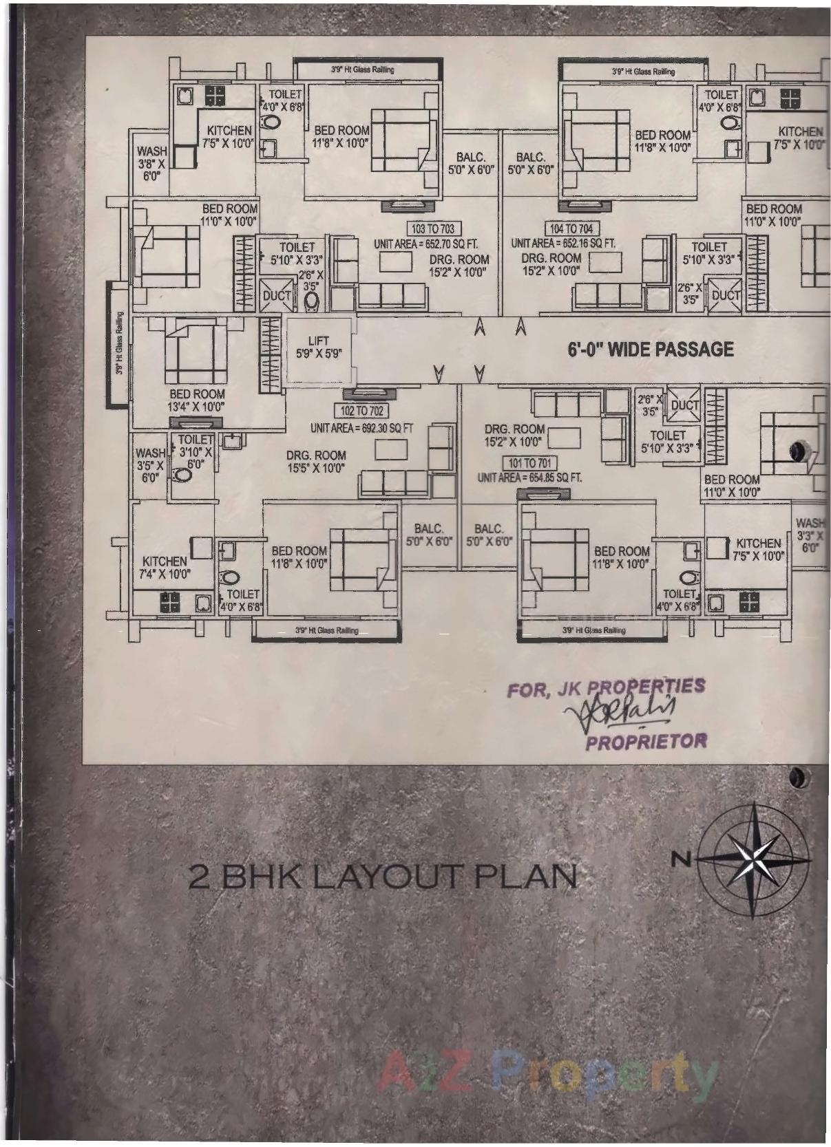 Layout of real estate project Rinku Apartments located at Khokhra-mehamdavad, Ahmedabad, Gujarat