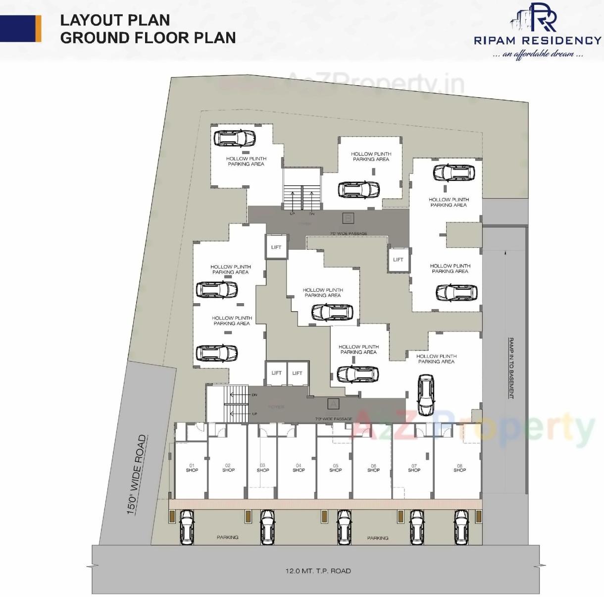 Layout of real estate project Ripam Residency located at Ahmedabad, Ahmedabad, Gujarat