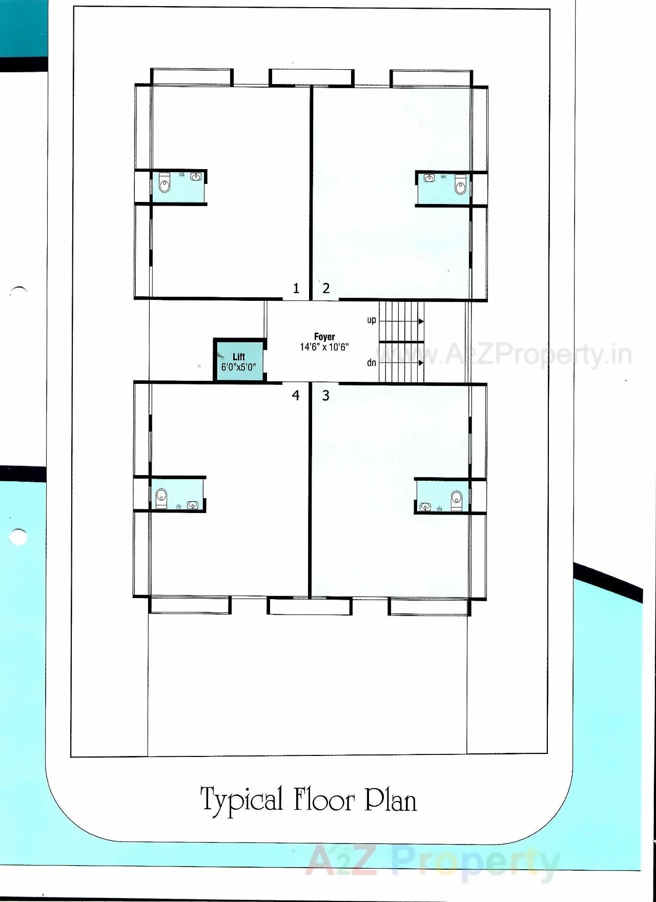Layout of real estate project Rising Glory located at Makarba, Ahmedabad, Gujarat