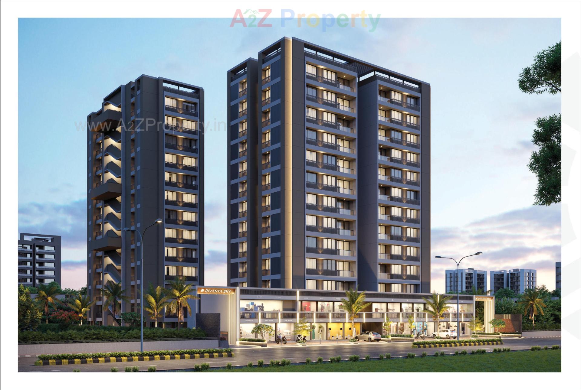 3D Elevation of real estate project Rivanta Sky located at Vastral, Ahmedabad, Gujarat
