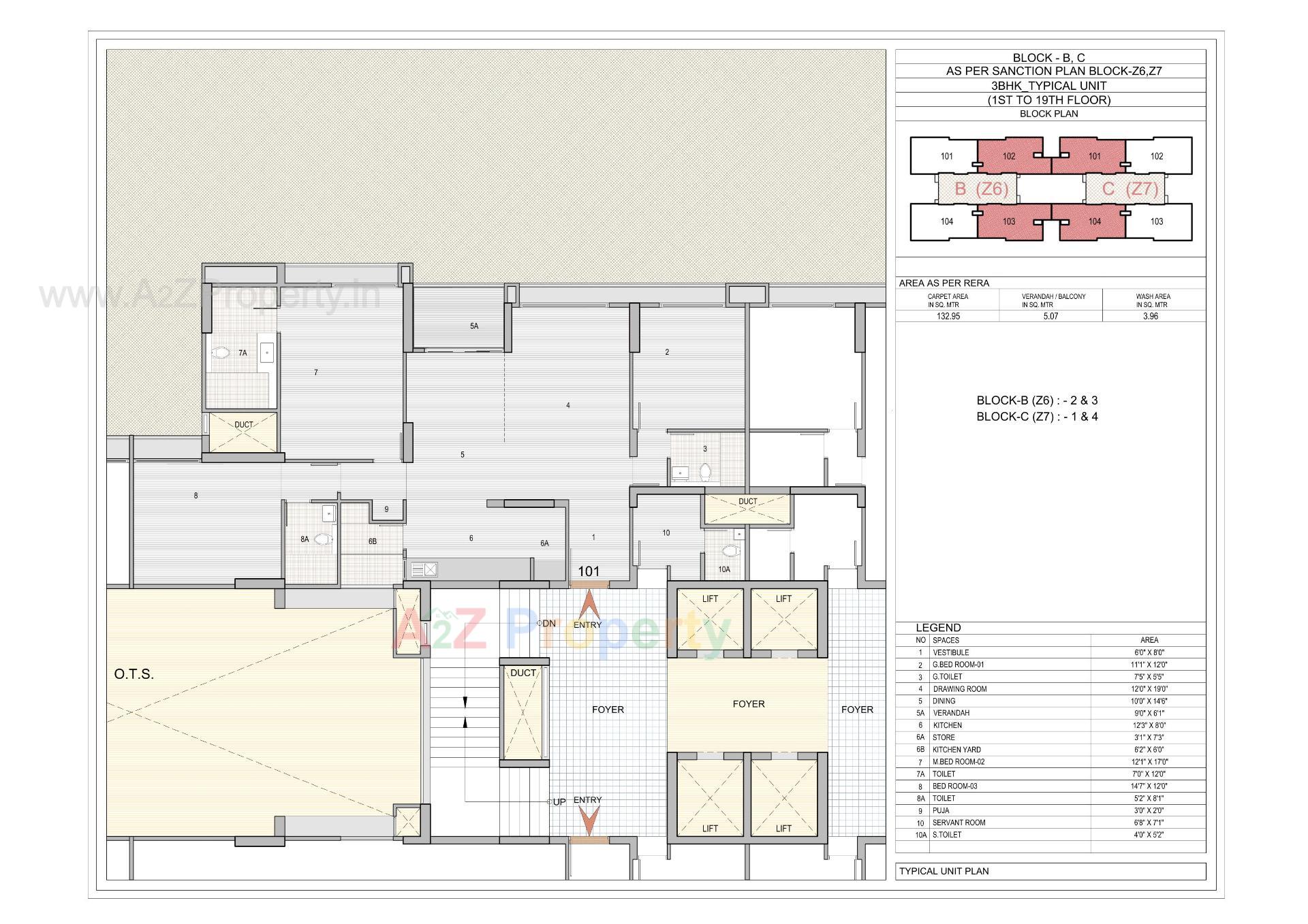 Layout of real estate project Riviera Aspire located at Shela, Ahmedabad, Gujarat