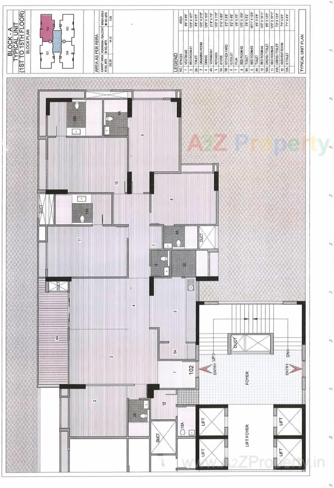Layout of real estate project Riviera Elite located at Shela, Ahmedabad, Gujarat