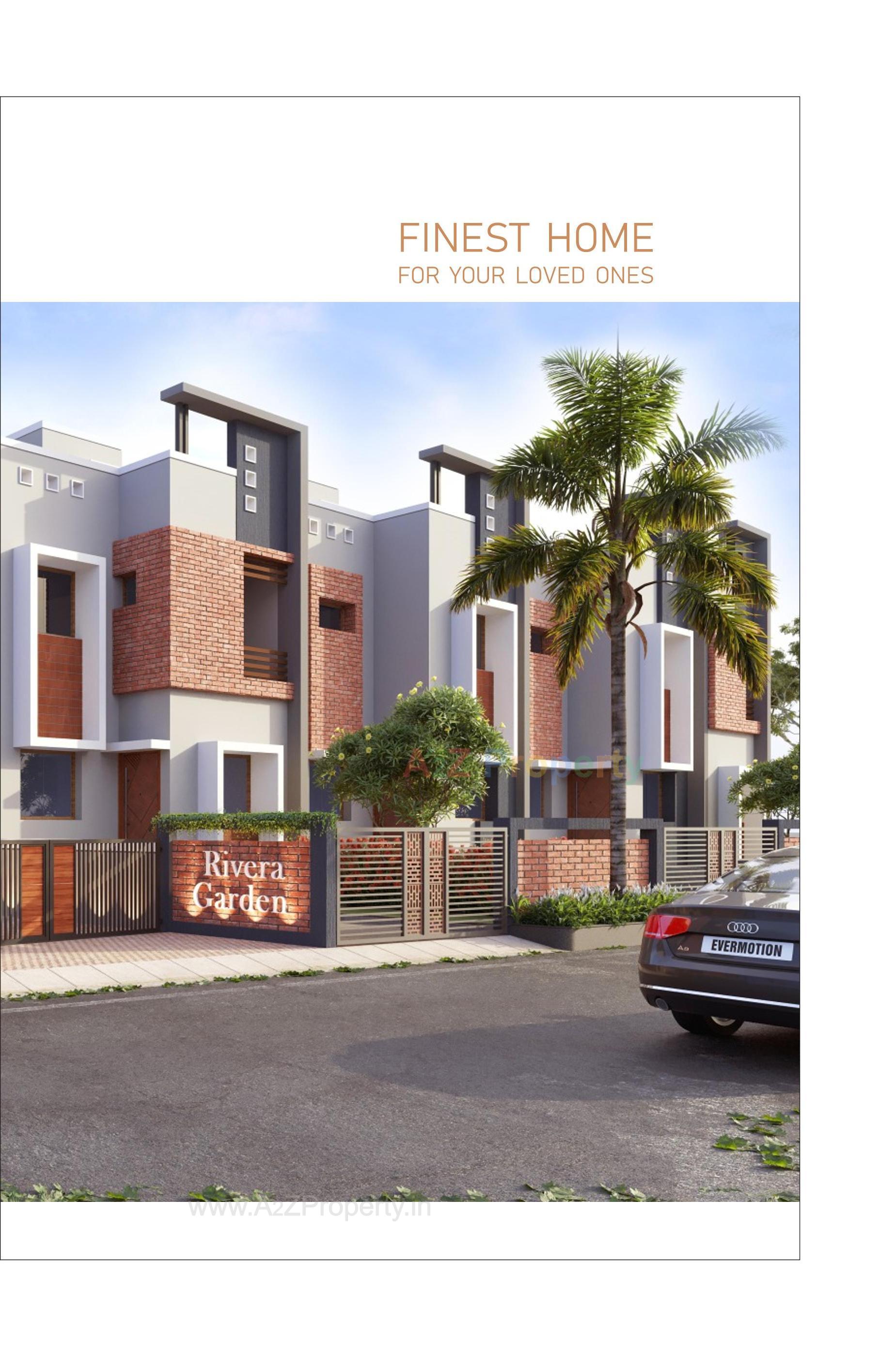 3D Elevation of real estate project Riviera Garden Green Bunglows located at Sanand, Ahmedabad, Gujarat