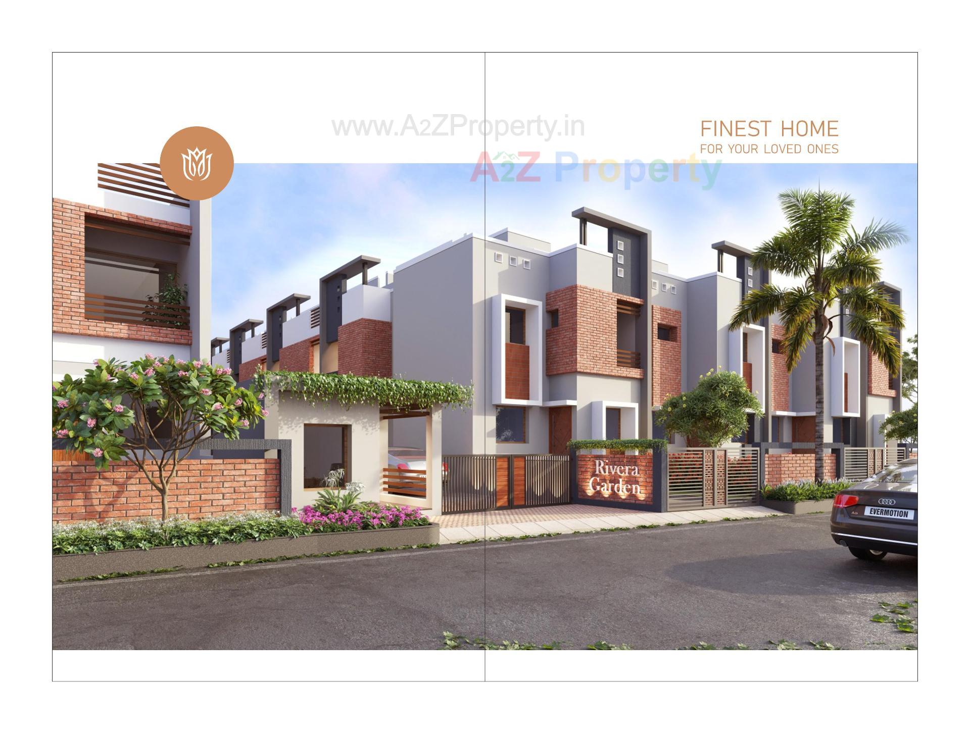 3D Elevation of real estate project Riviera Garden Green Bunglows located at Sanand, Ahmedabad, Gujarat