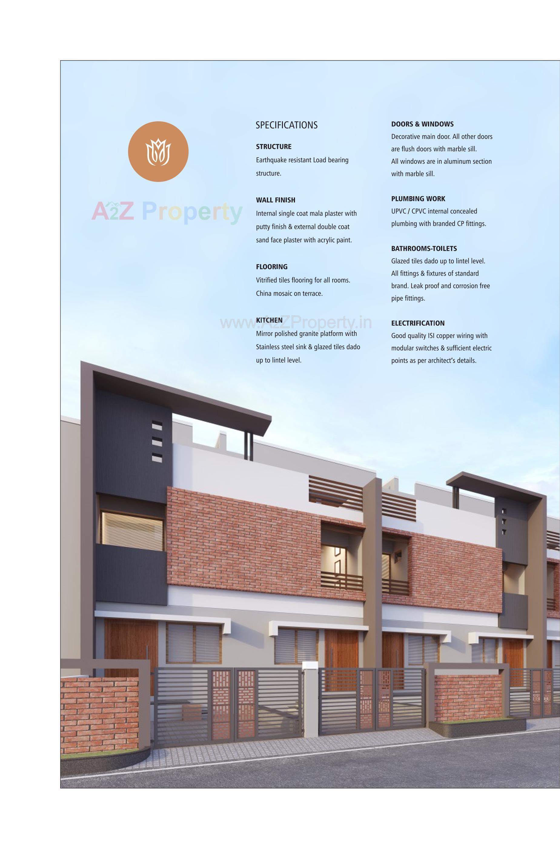 3D Elevation of real estate project Riviera Garden Green Bunglows located at Sanand, Ahmedabad, Gujarat