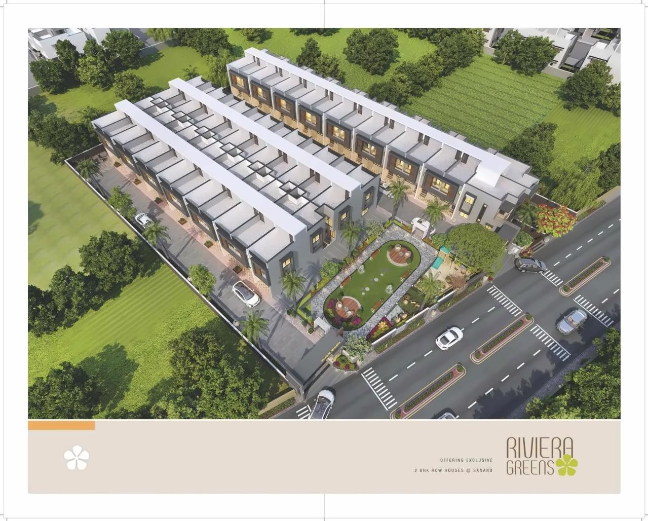 3D Elevation of real estate project Riviera Greens Row House located at Sanand, Ahmedabad, Gujarat