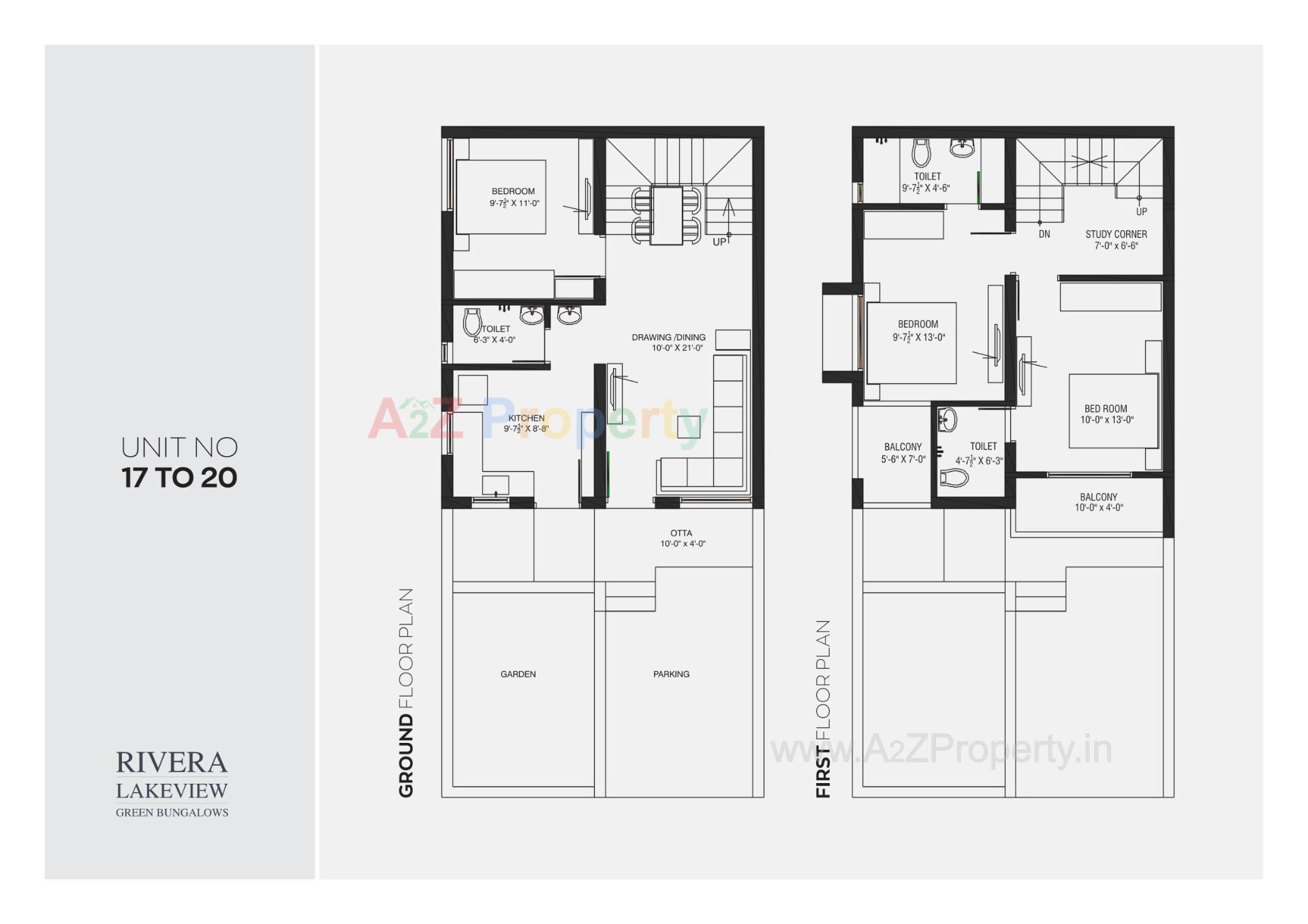 Layout of real estate project Riviera Lake View Green Bunglows located at Sanand, Ahmedabad, Gujarat