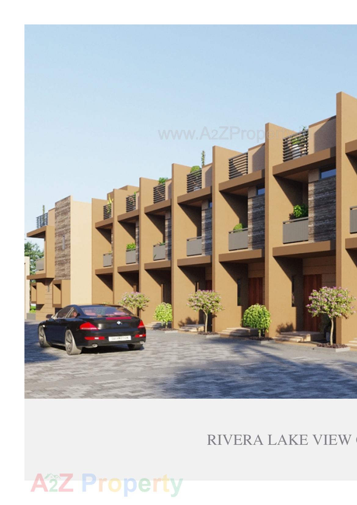 3D Elevation of real estate project Riviera Lake View Green Bunglows located at Sanand, Ahmedabad, Gujarat