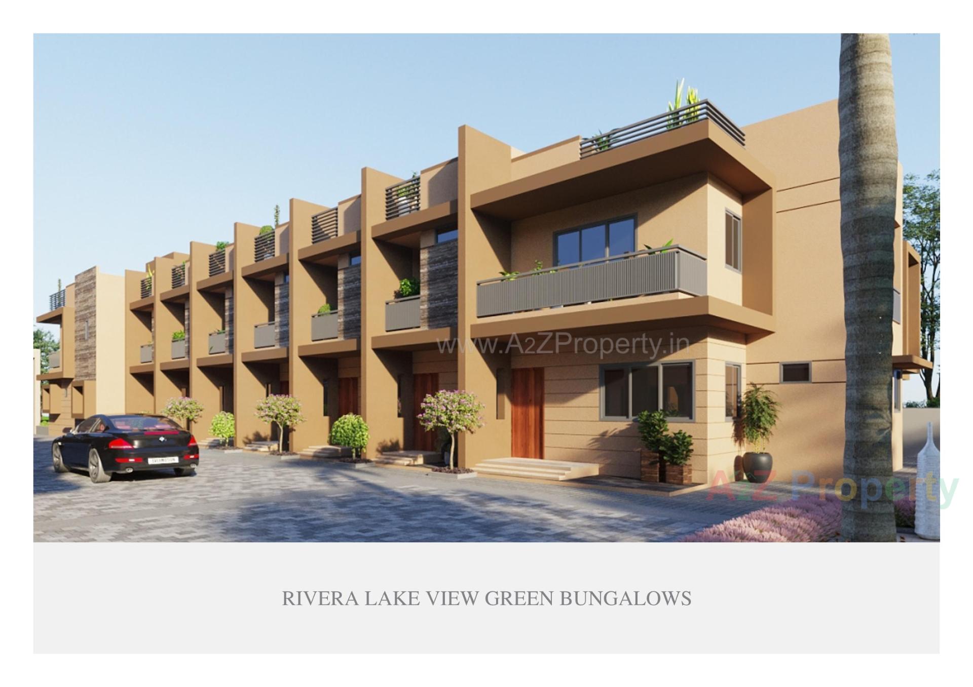 3D Elevation of real estate project Riviera Lake View Green Bunglows located at Sanand, Ahmedabad, Gujarat