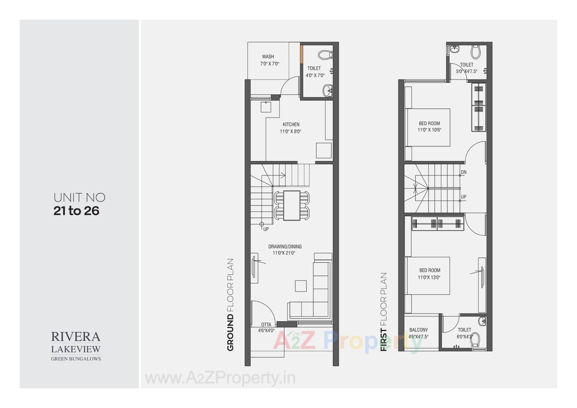 Layout of real estate project Riviera Lake View Green Bunglows located at Sanand, Ahmedabad, Gujarat