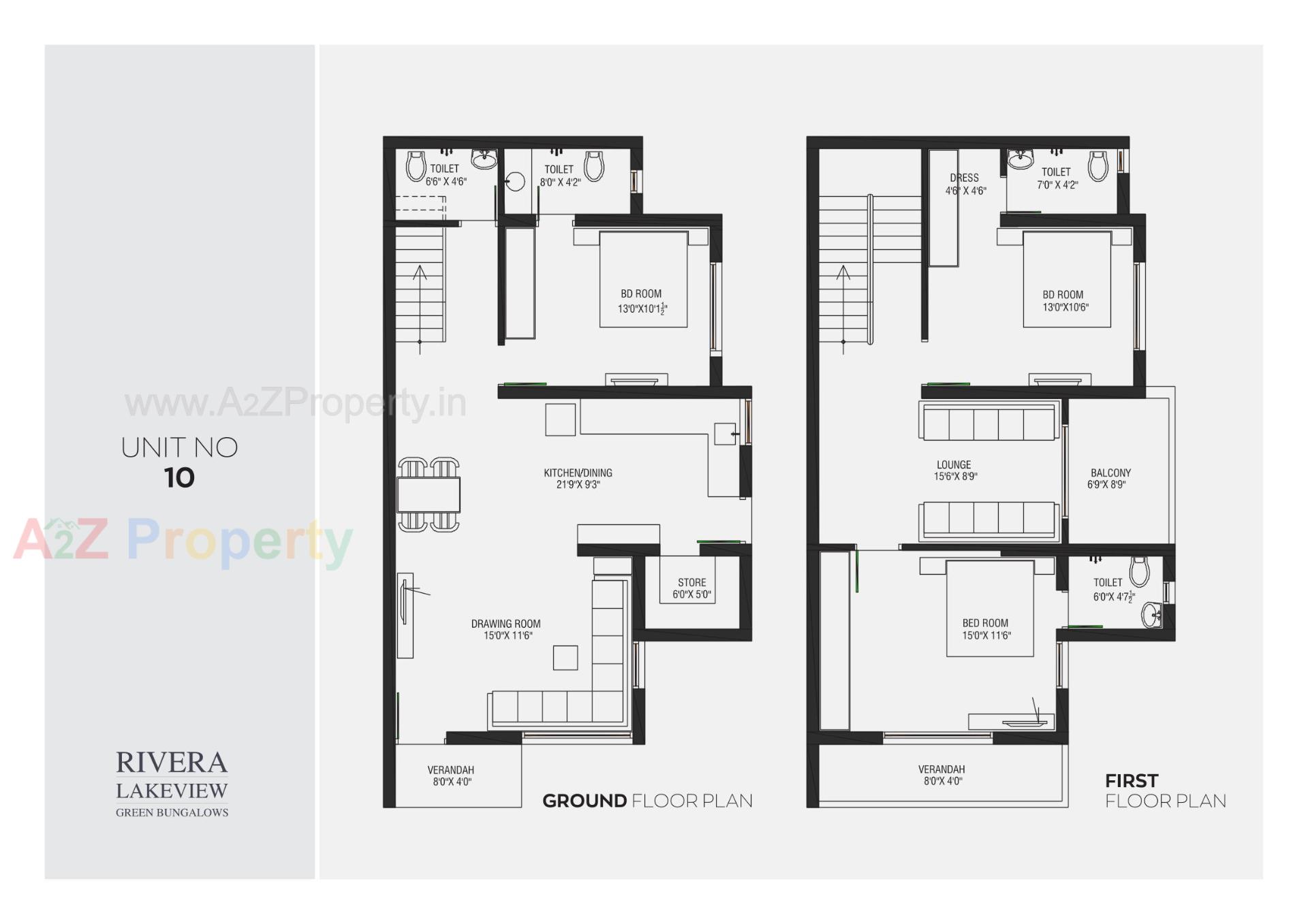 Layout of real estate project Riviera Lake View Green Bunglows located at Sanand, Ahmedabad, Gujarat