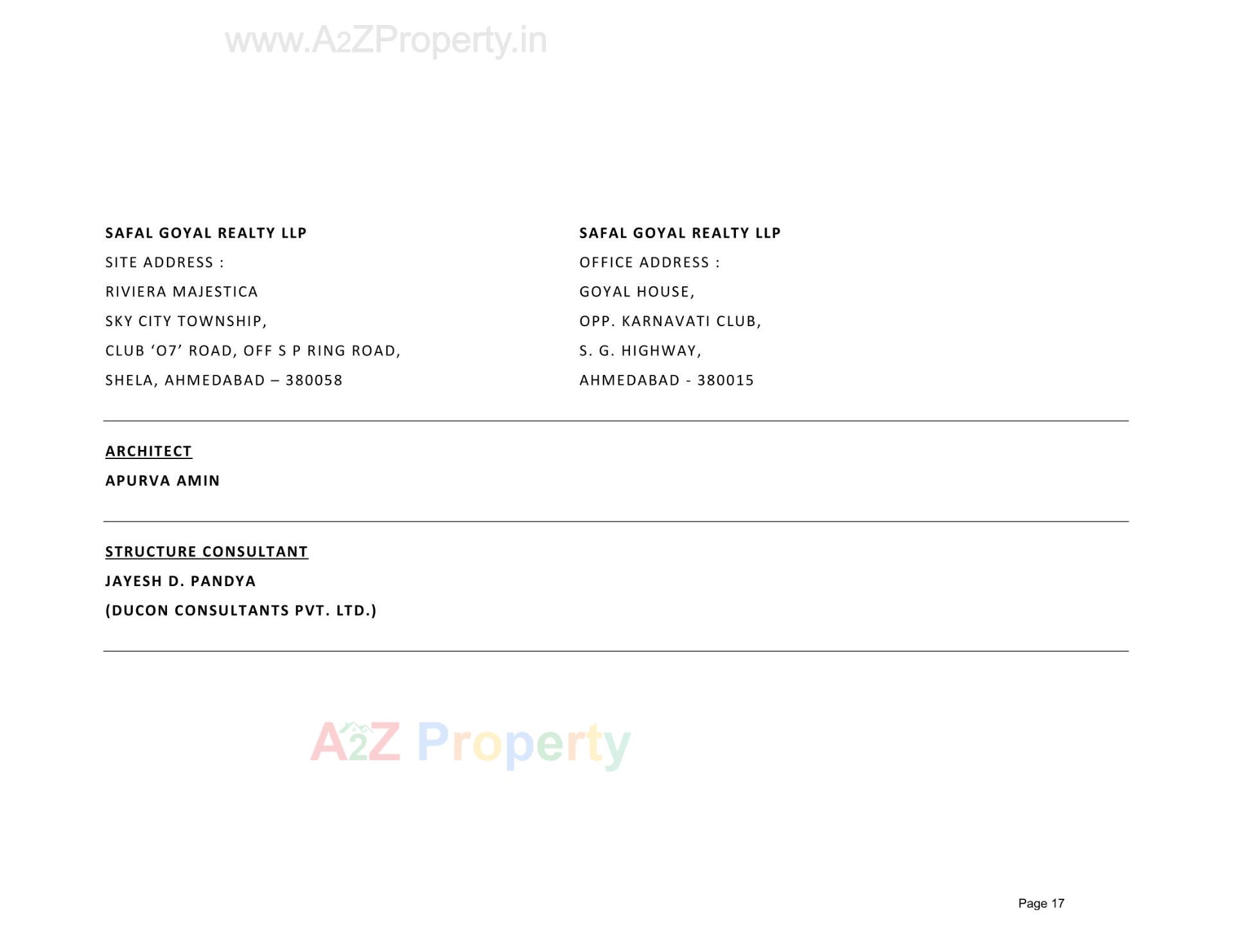  of real estate project Riviera Majestica located at Shela, Ahmedabad, Gujarat