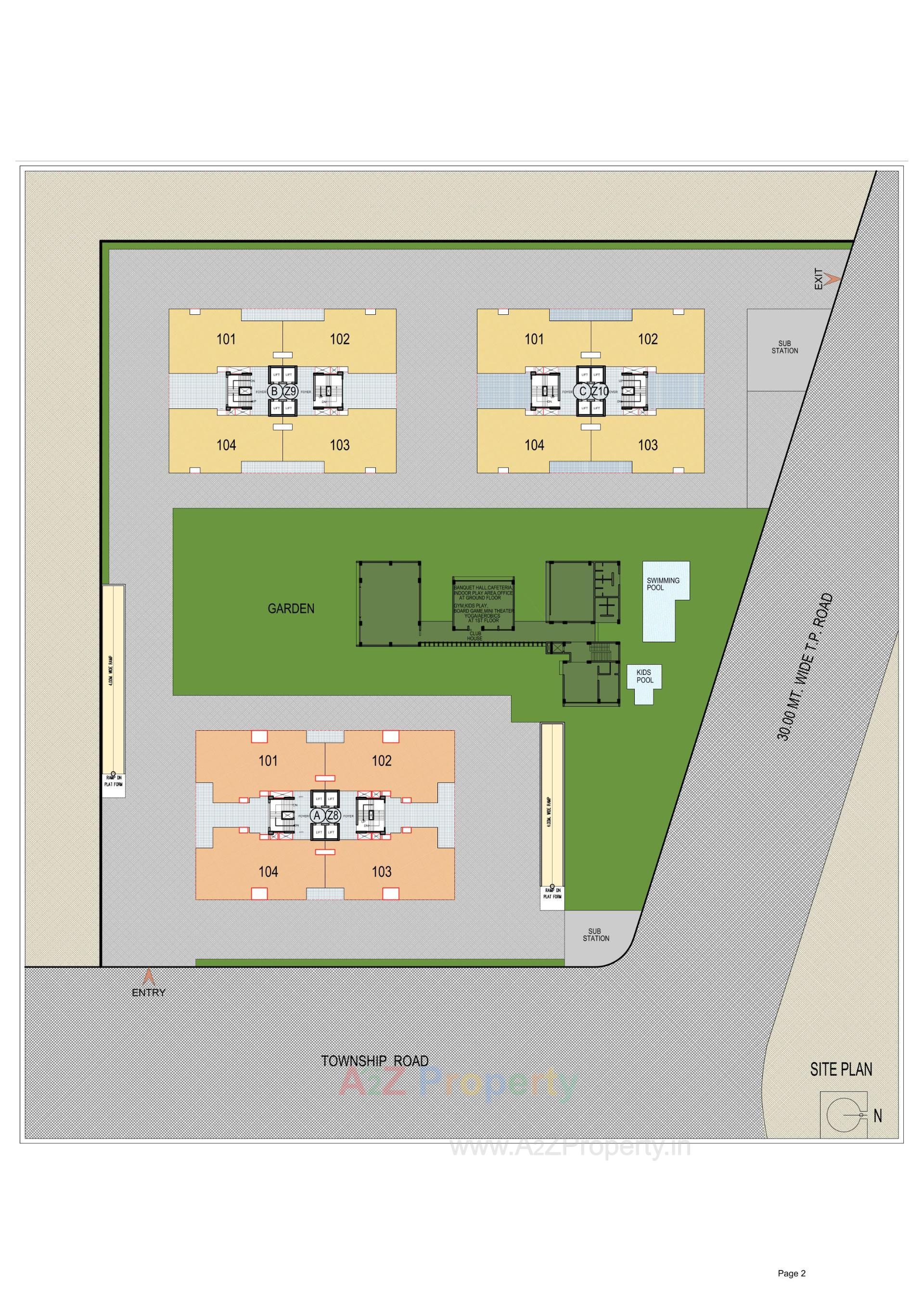 Layout of real estate project Riviera Majestica located at Shela, Ahmedabad, Gujarat