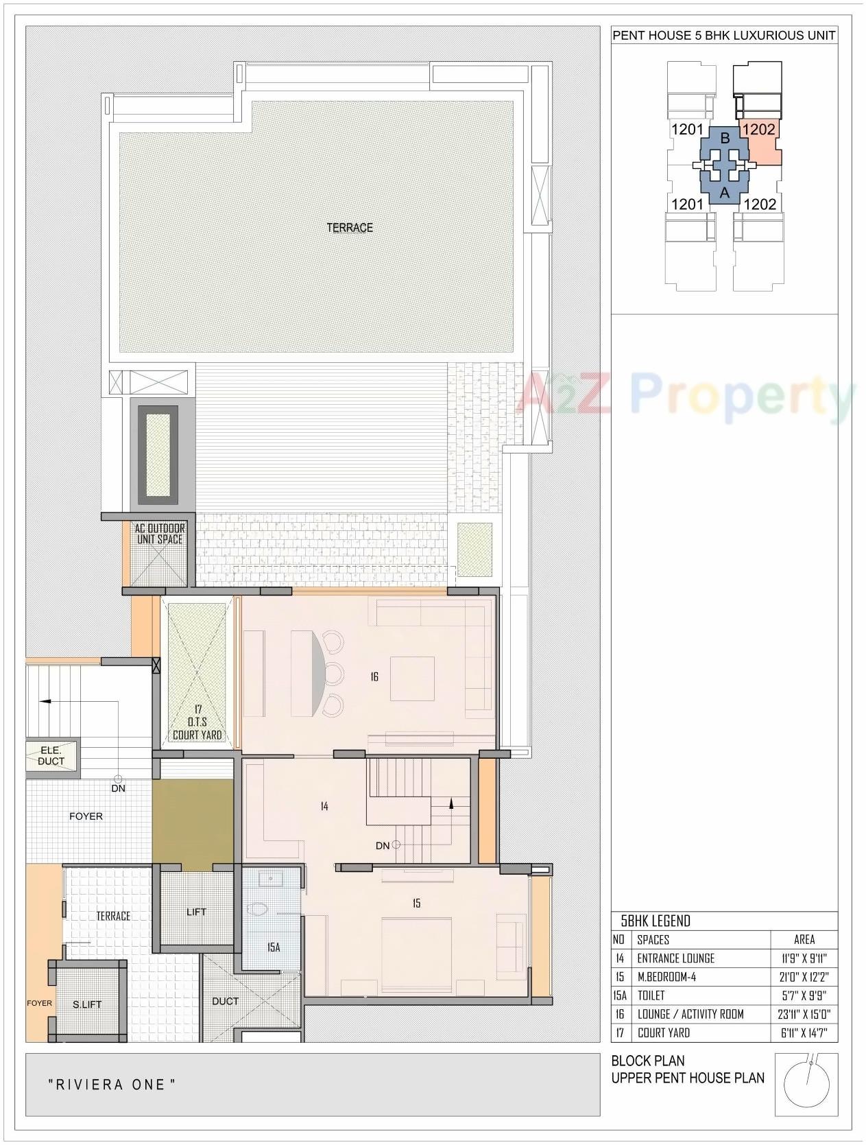 Layout of real estate project Riviera One located at City, Ahmedabad, Gujarat