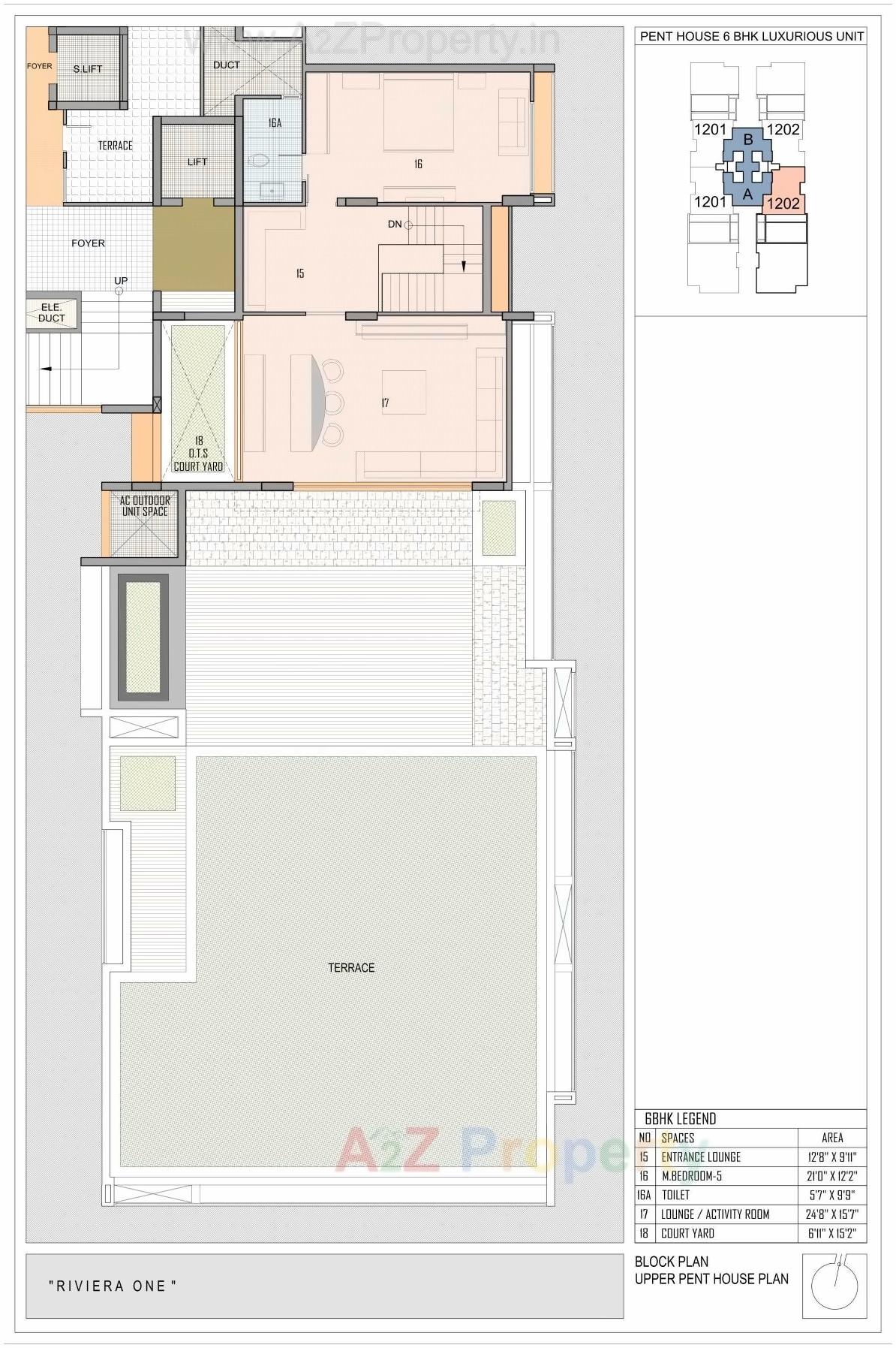 Layout of real estate project Riviera One located at City, Ahmedabad, Gujarat