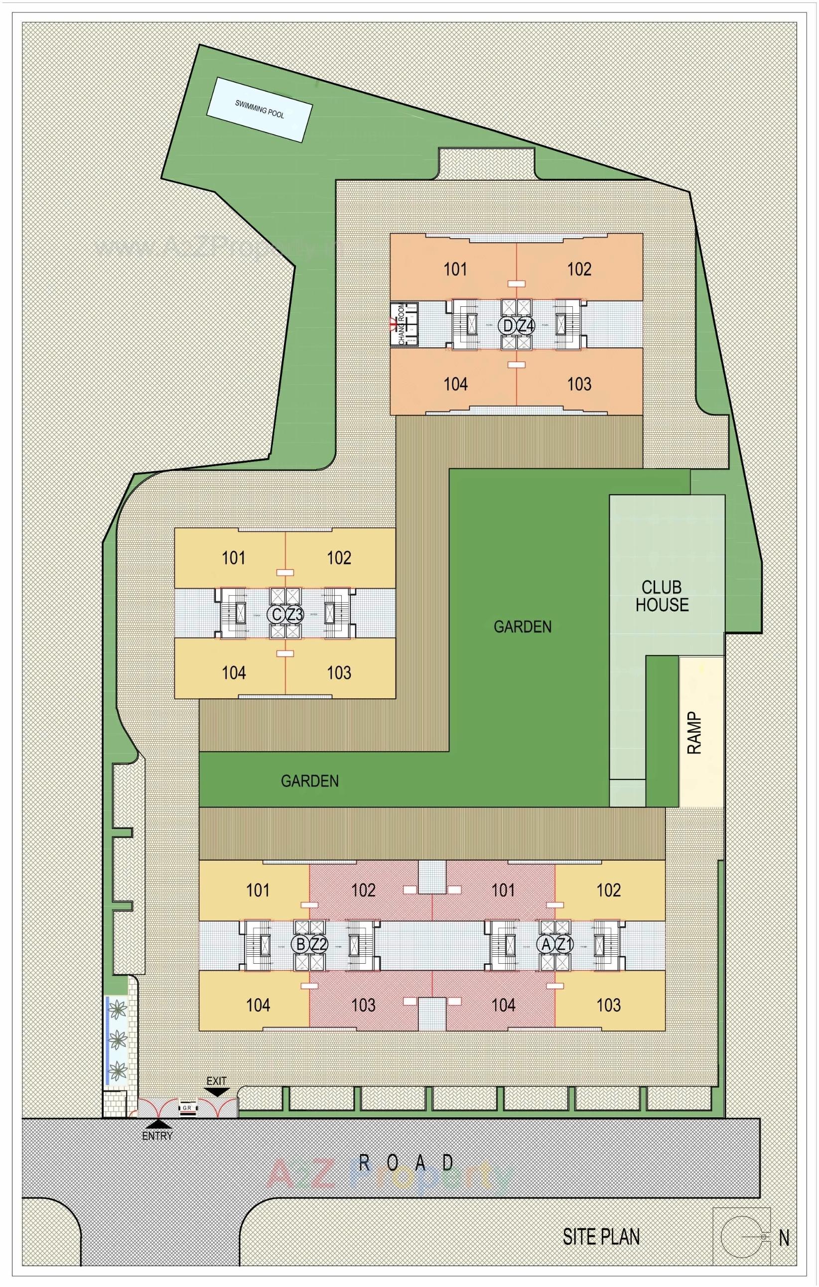 Layout of real estate project Riviera Springs located at Ahmedabad, Ahmedabad, Gujarat