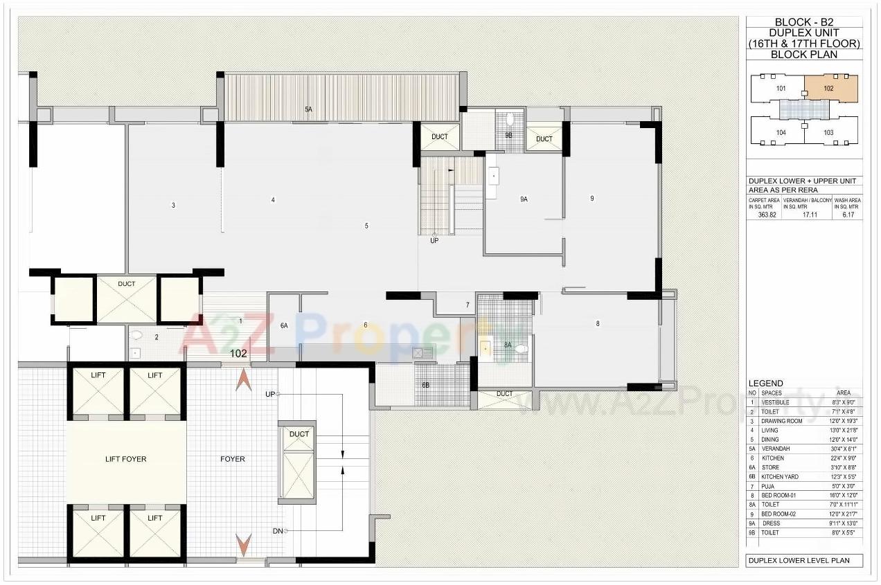 Layout of real estate project Riviera Woods located at Shela, Ahmedabad, Gujarat