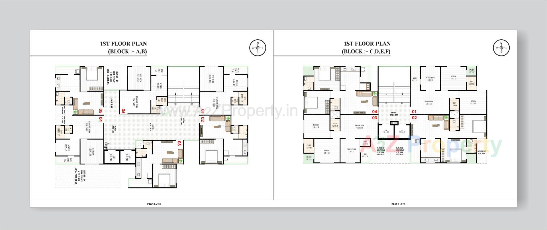 Layout of real estate project Riyal Residency located at Ramol, Ahmedabad, Gujarat