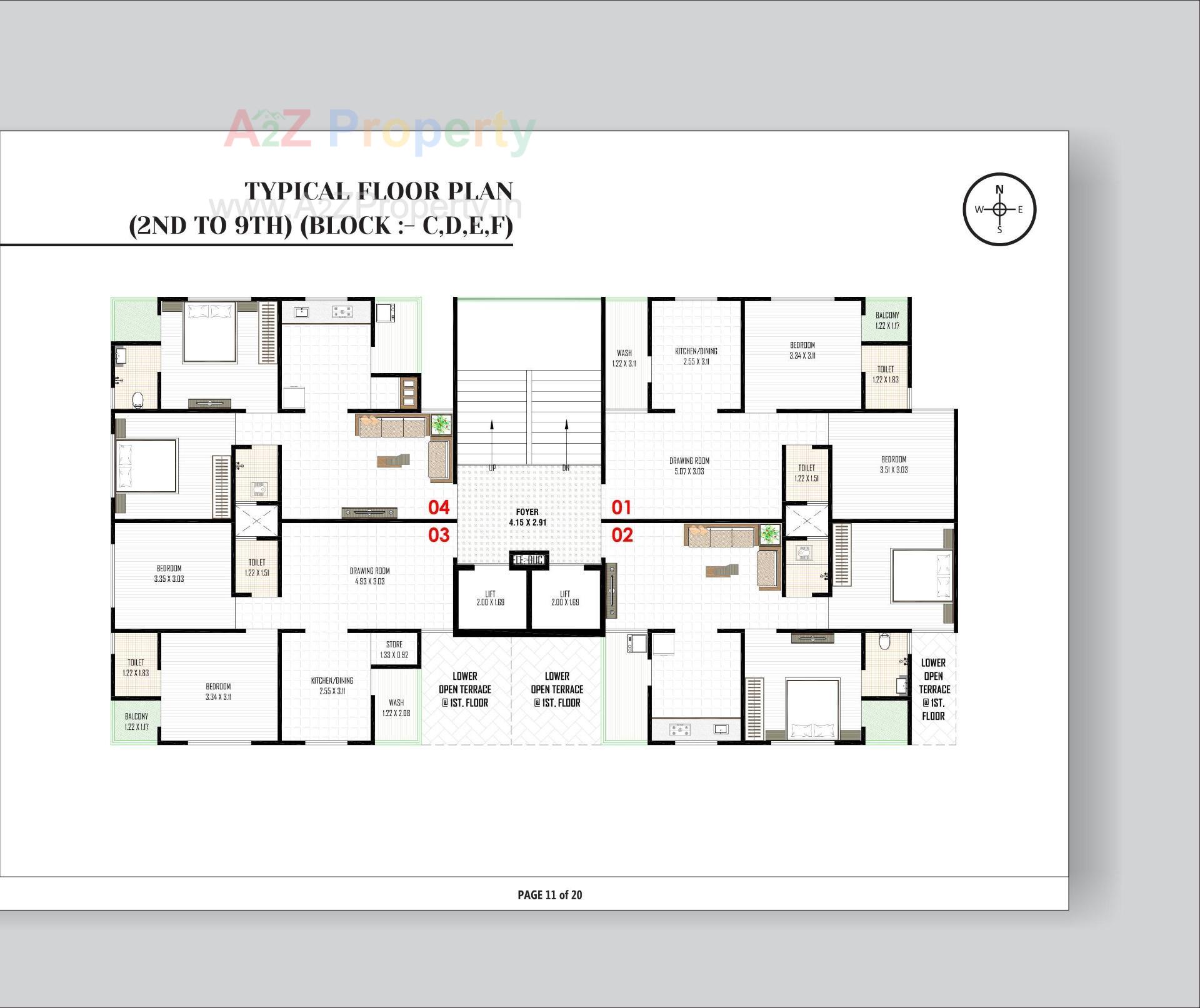 Layout of real estate project Riyal Residency located at Ramol, Ahmedabad, Gujarat
