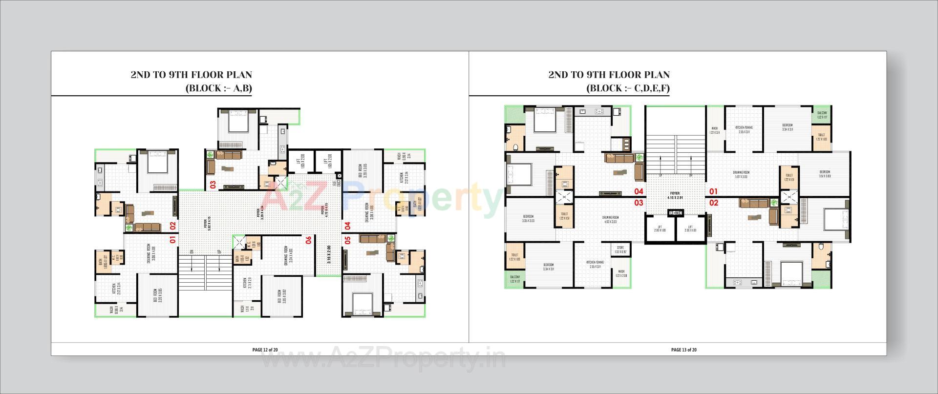 Layout of real estate project Riyal Residency located at Ramol, Ahmedabad, Gujarat