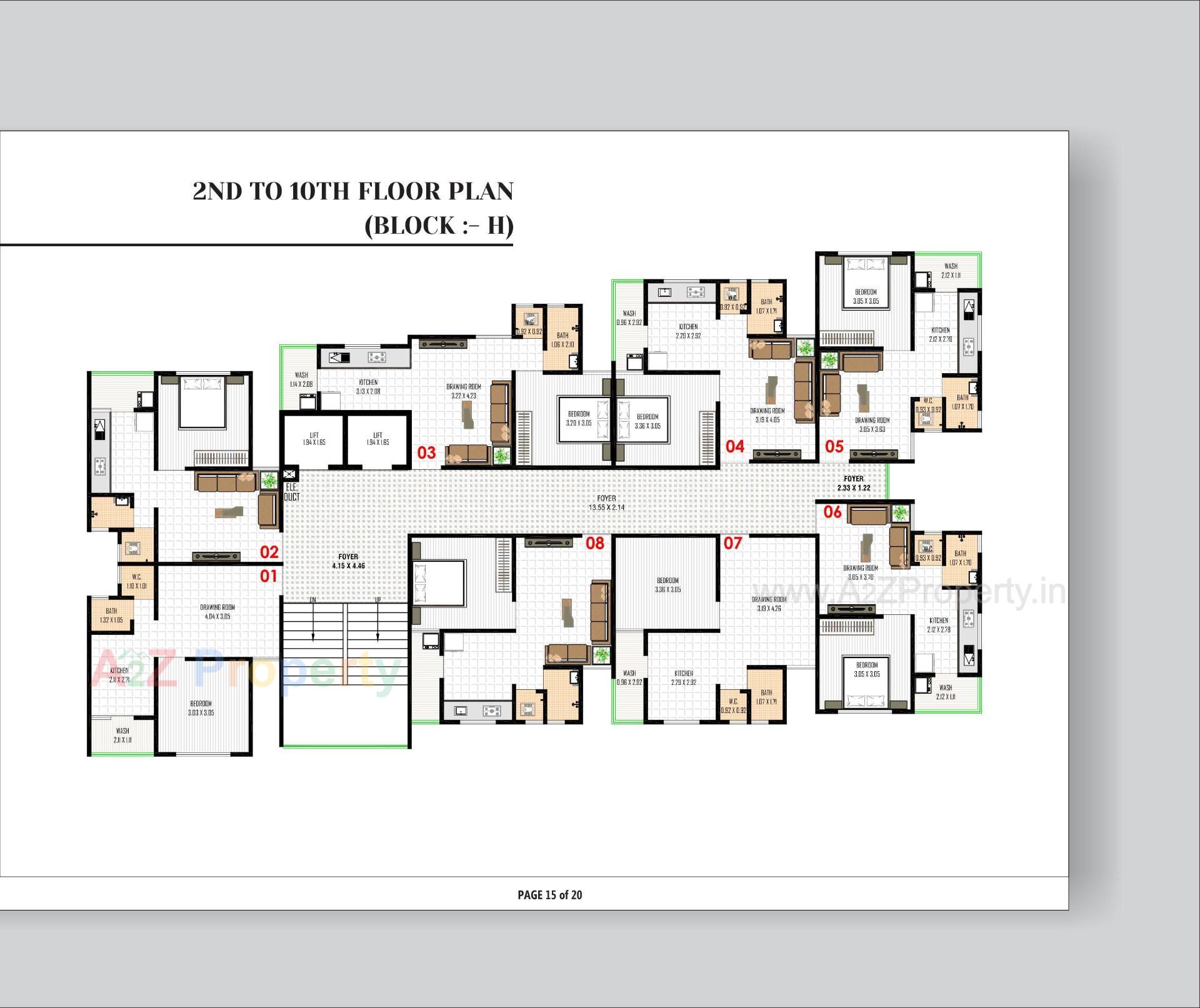 Layout of real estate project Riyal Residency located at Ramol, Ahmedabad, Gujarat