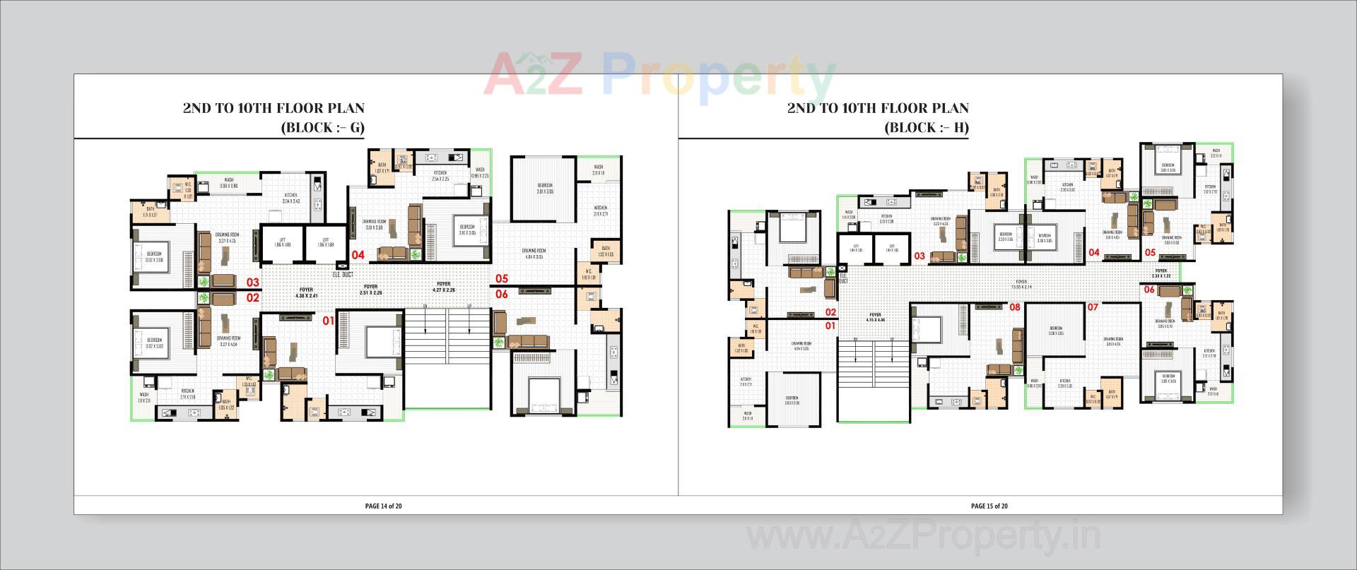 Layout of real estate project Riyal Residency located at Ramol, Ahmedabad, Gujarat