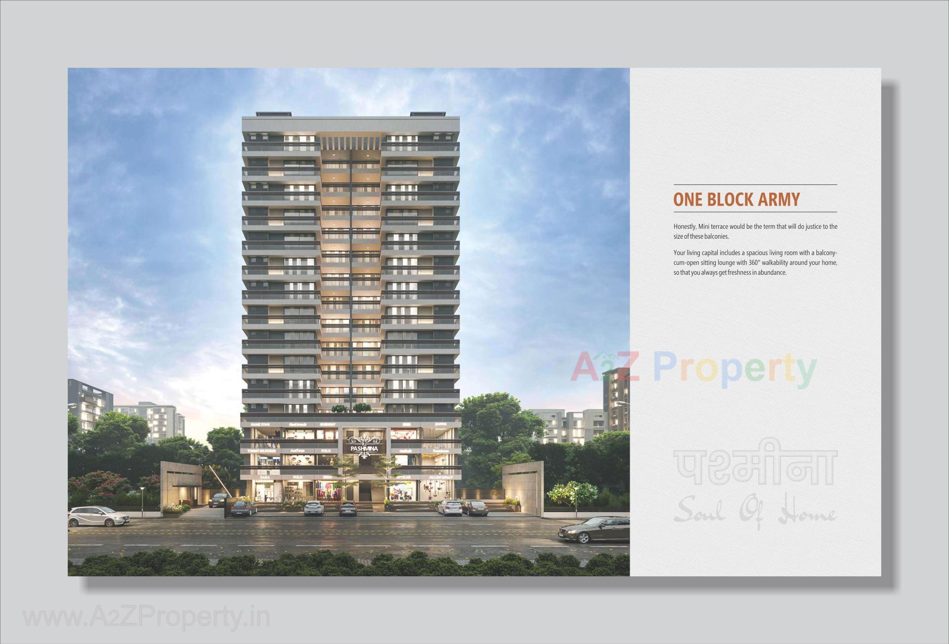 3D Elevation of real estate project Rj Pashmina located at Chandkheda, Ahmedabad, Gujarat