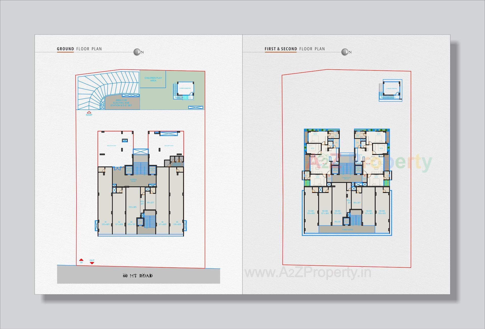 Layout of real estate project Rj Pashmina located at Chandkheda, Ahmedabad, Gujarat