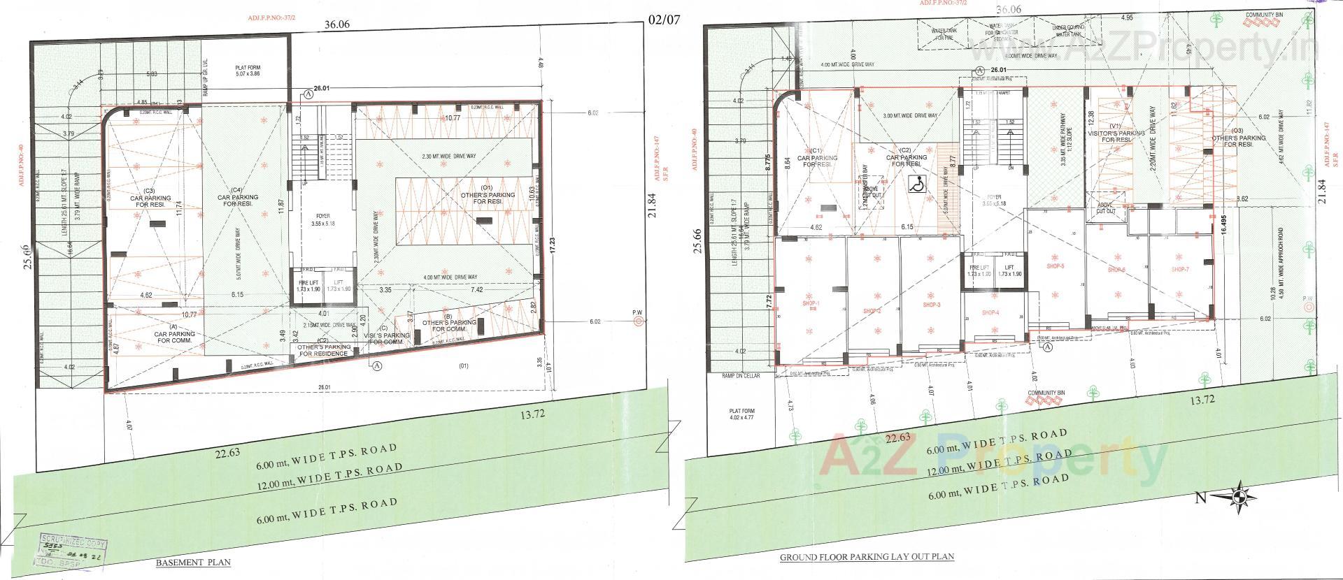 Layout of real estate project Roshan Heights located at Ahmedabad, Ahmedabad, Gujarat