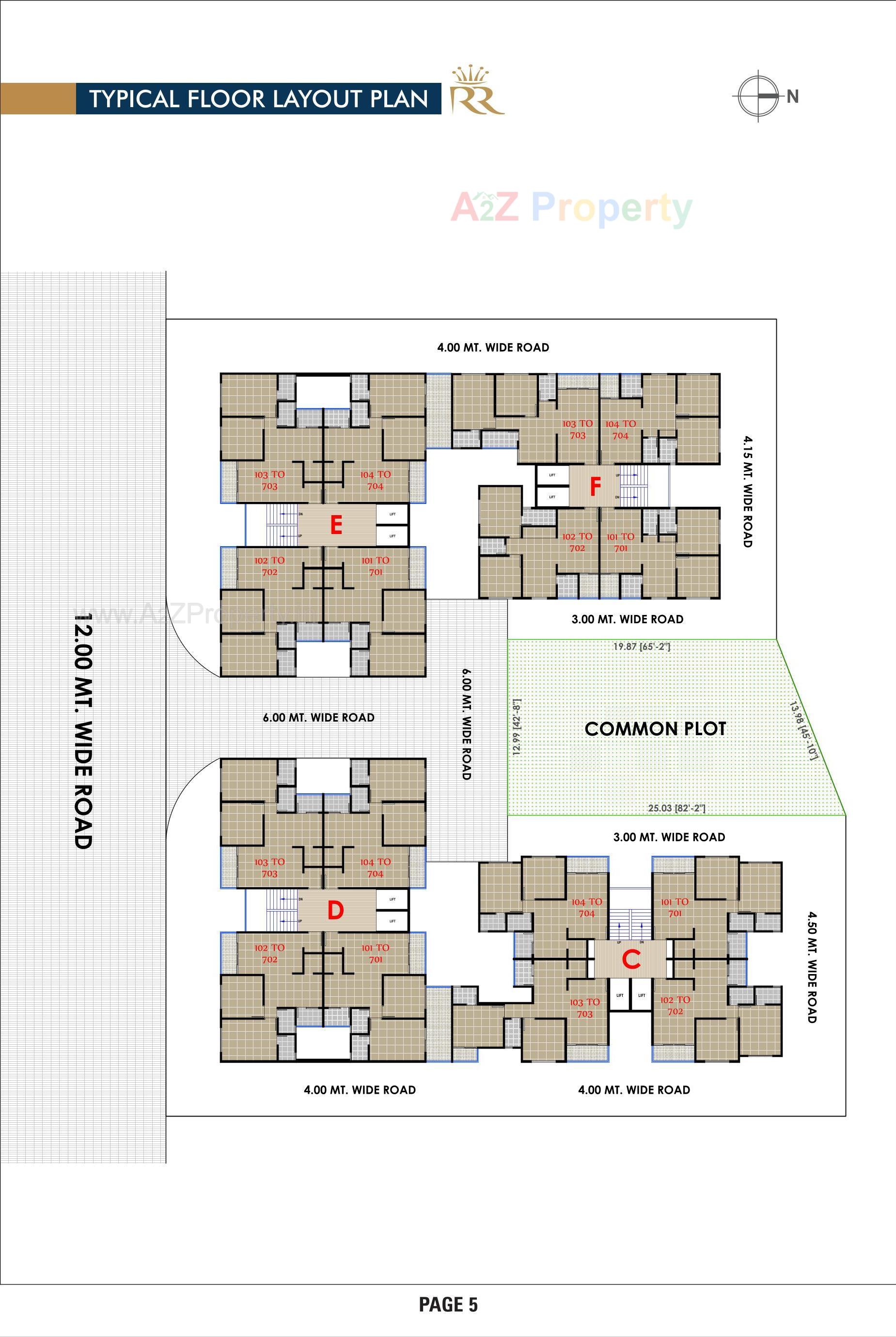 Layout of real estate project Royal City located at Naroda, Ahmedabad, Gujarat