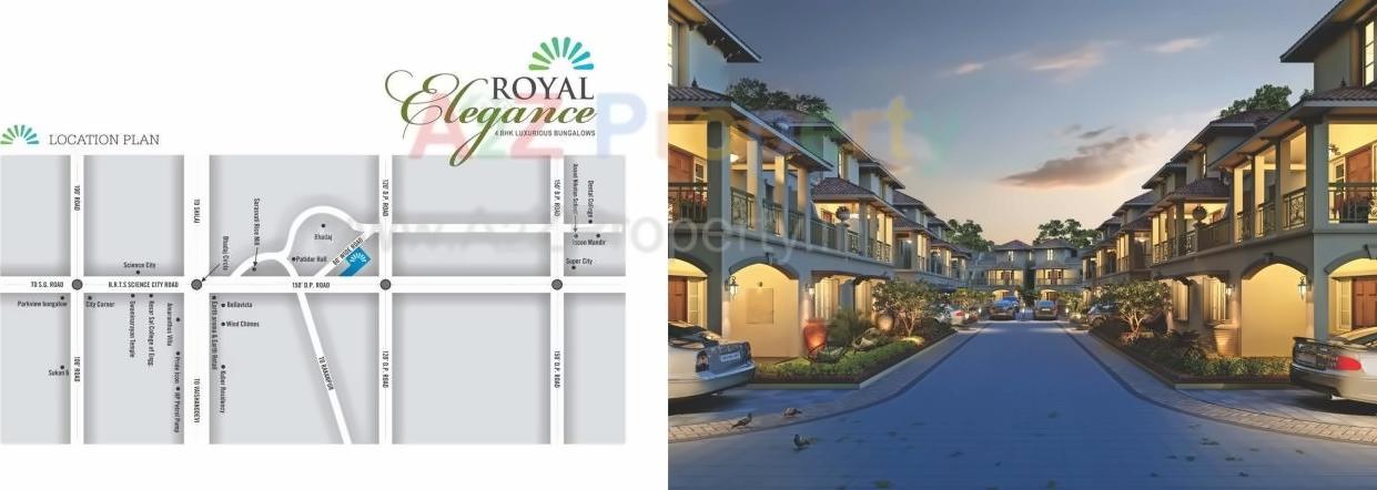 3D Elevation of real estate project Royal Elegance located at Bhadaj, Ahmedabad, Gujarat