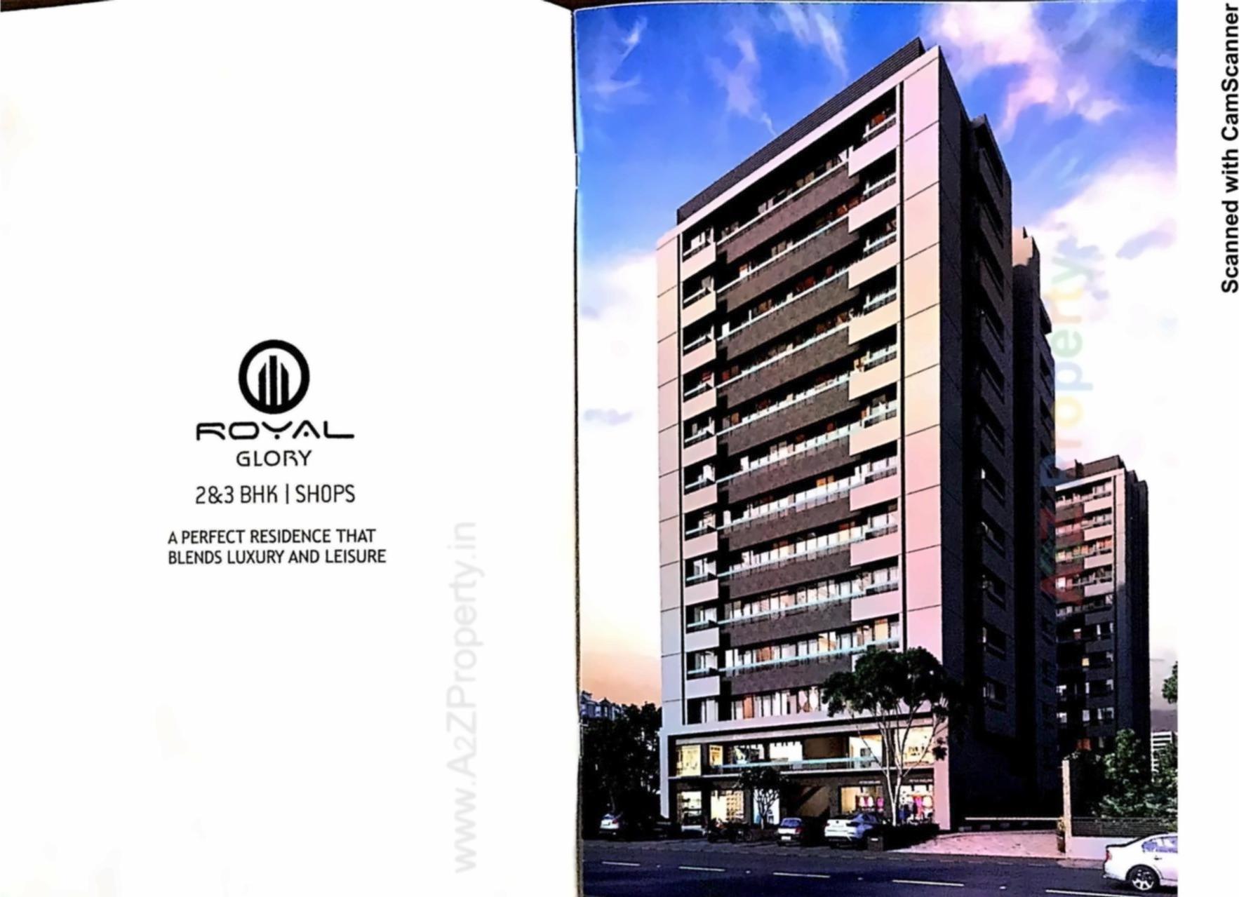 3D Elevation of real estate project Royal Glory located at Khodiyar, Ahmedabad, Gujarat