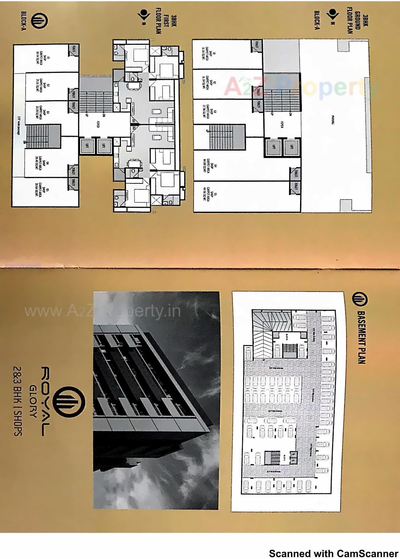 Layout of real estate project Royal Glory located at Khodiyar, Ahmedabad, Gujarat