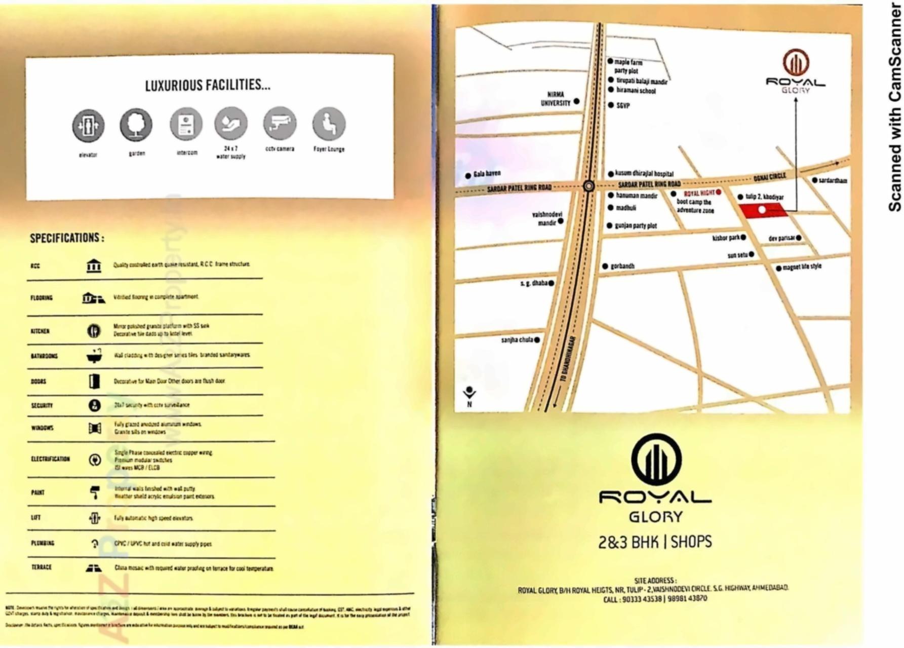  of real estate project Royal Glory located at Khodiyar, Ahmedabad, Gujarat