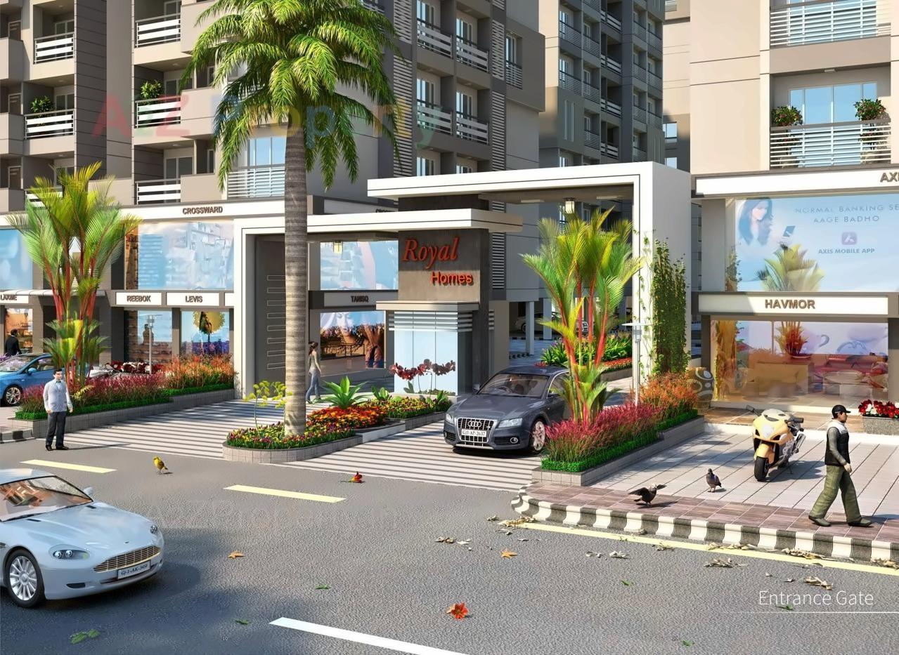 3D Elevation of real estate project Royal Homes located at Gota, Ahmedabad, Gujarat