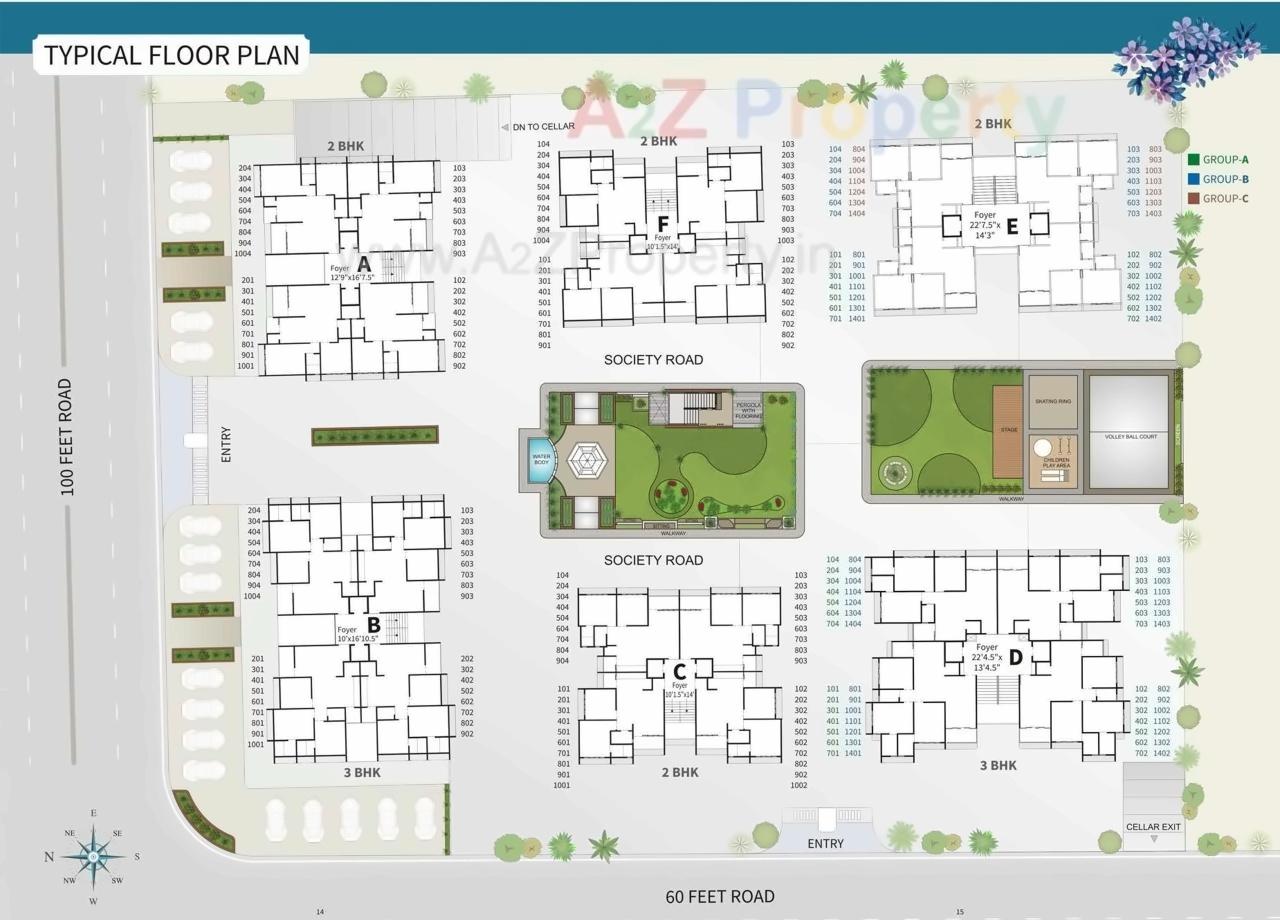 Layout of real estate project Royal Homes located at Gota, Ahmedabad, Gujarat