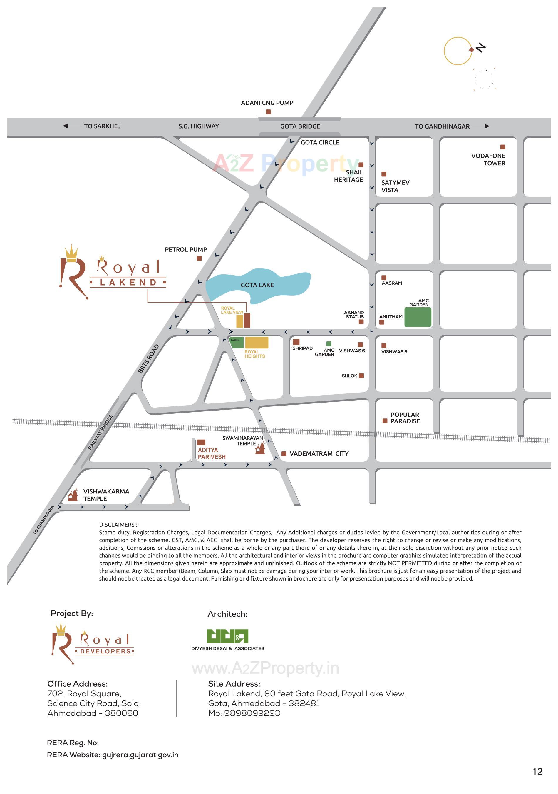  of real estate project Royal Lakend located at Gota, Ahmedabad, Gujarat