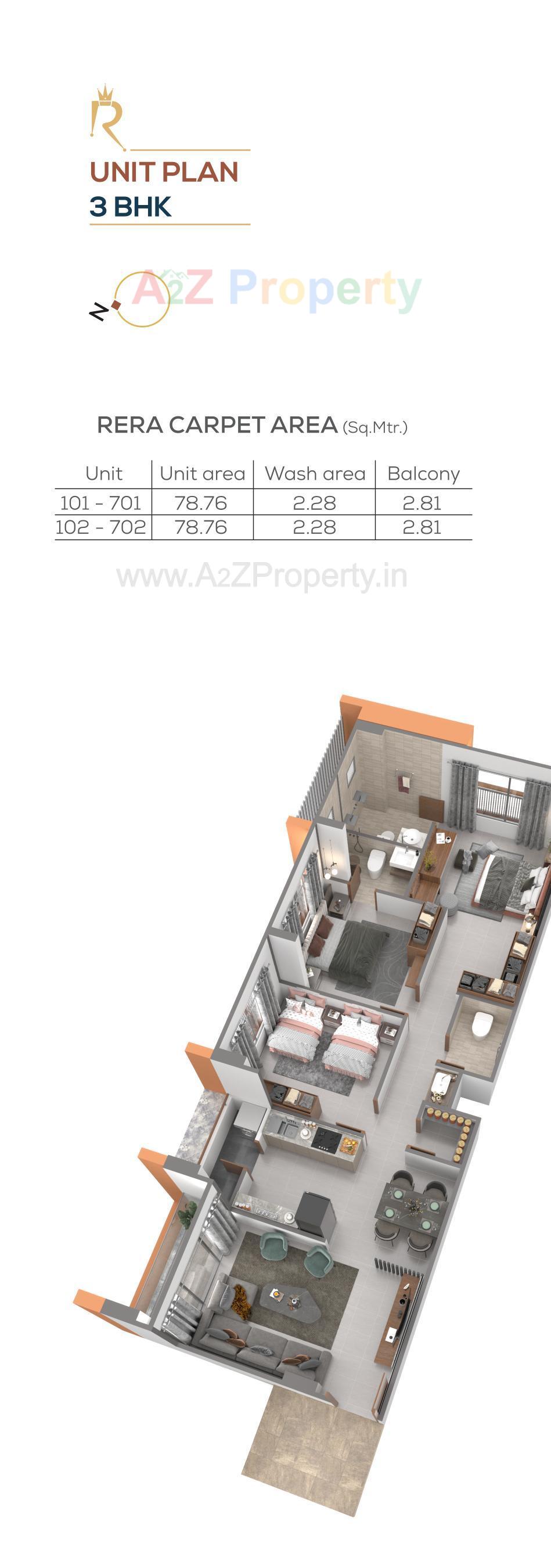Layout of real estate project Royal Lakend located at Gota, Ahmedabad, Gujarat