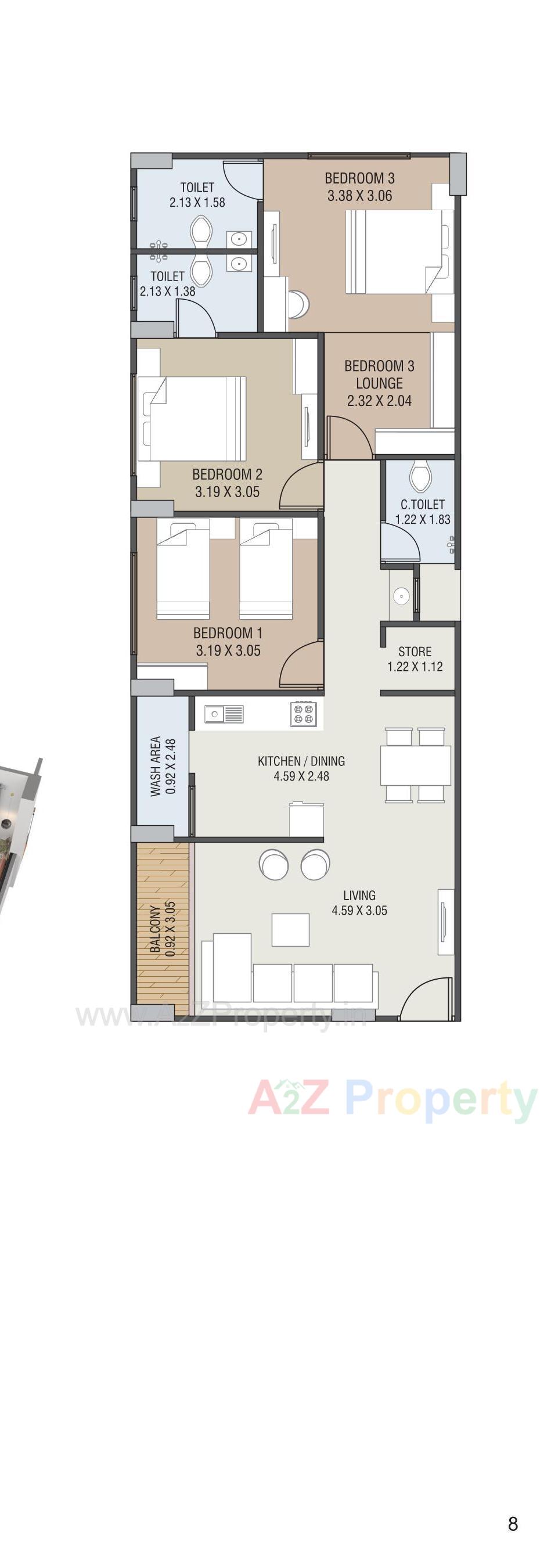 Layout of real estate project Royal Lakend located at Gota, Ahmedabad, Gujarat