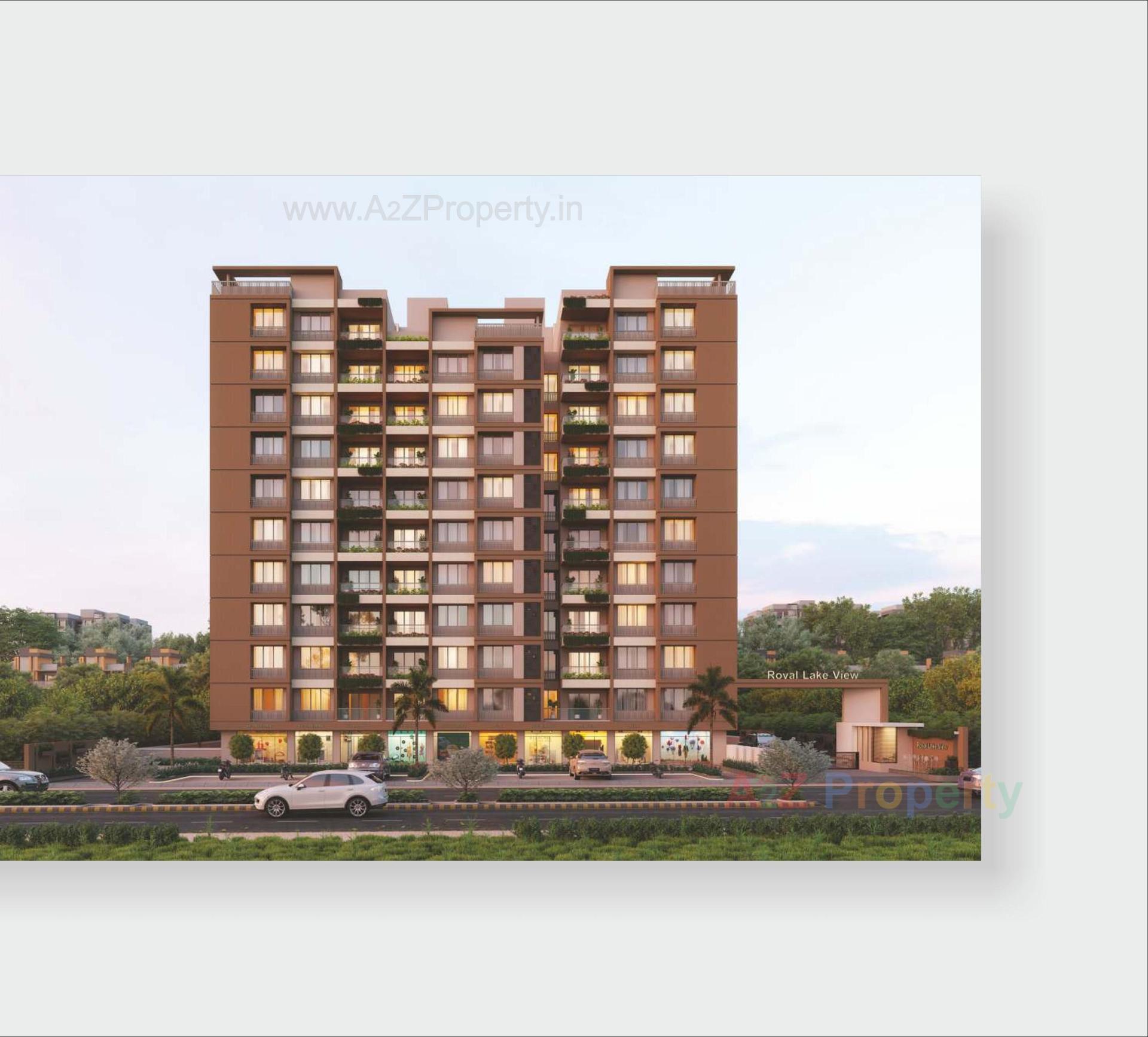 3D Elevation of real estate project Royal Lakeview located at Chiloda, Ahmedabad, Gujarat
