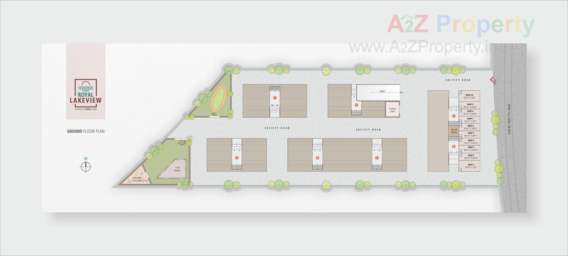 Layout of real estate project Royal Lakeview located at Chiloda, Ahmedabad, Gujarat