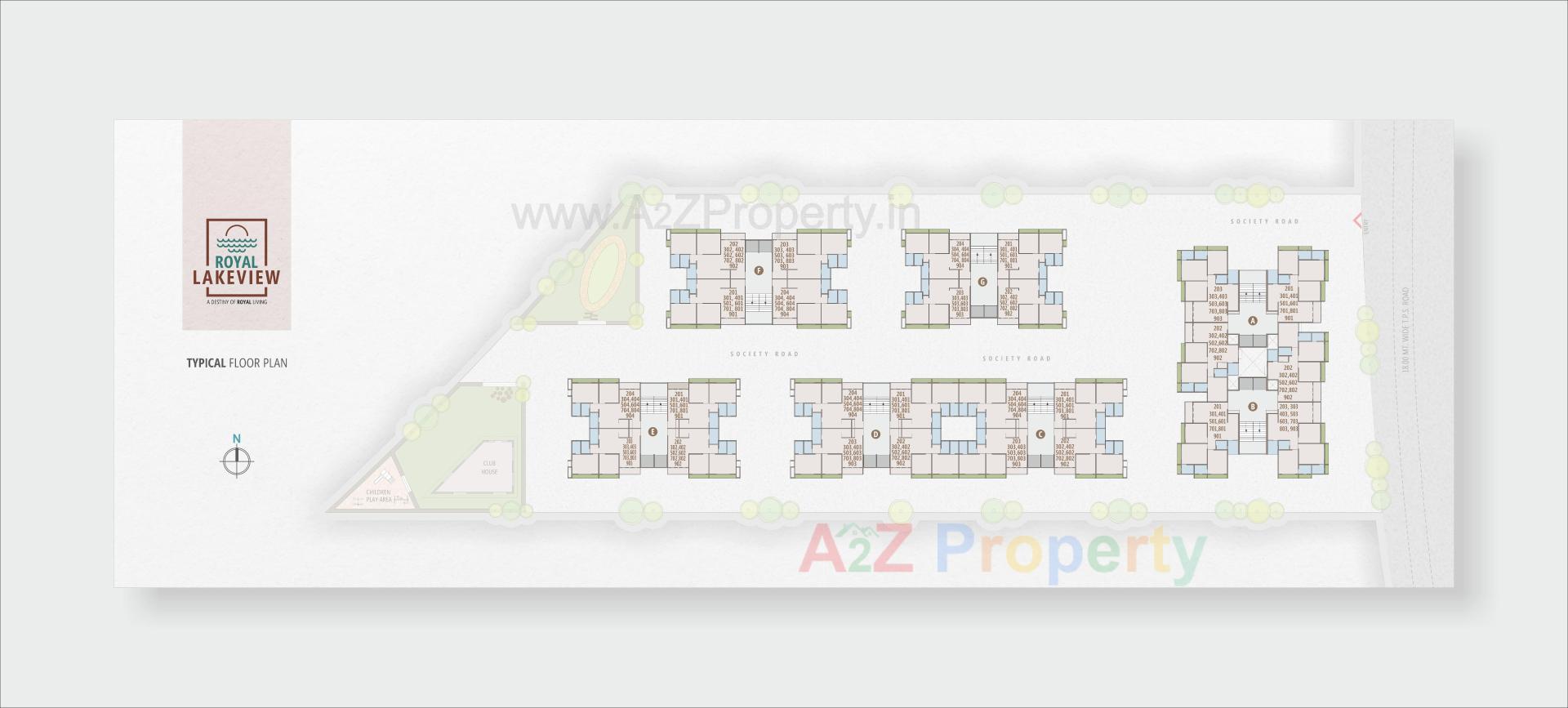 Layout of real estate project Royal Lakeview located at Chiloda, Ahmedabad, Gujarat