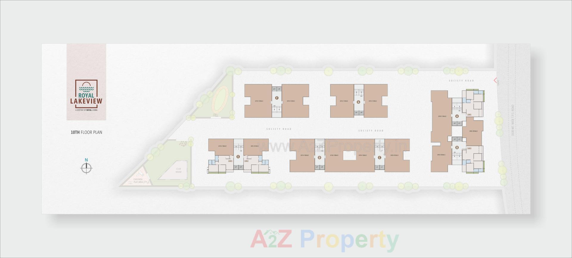 Layout of real estate project Royal Lakeview located at Chiloda, Ahmedabad, Gujarat