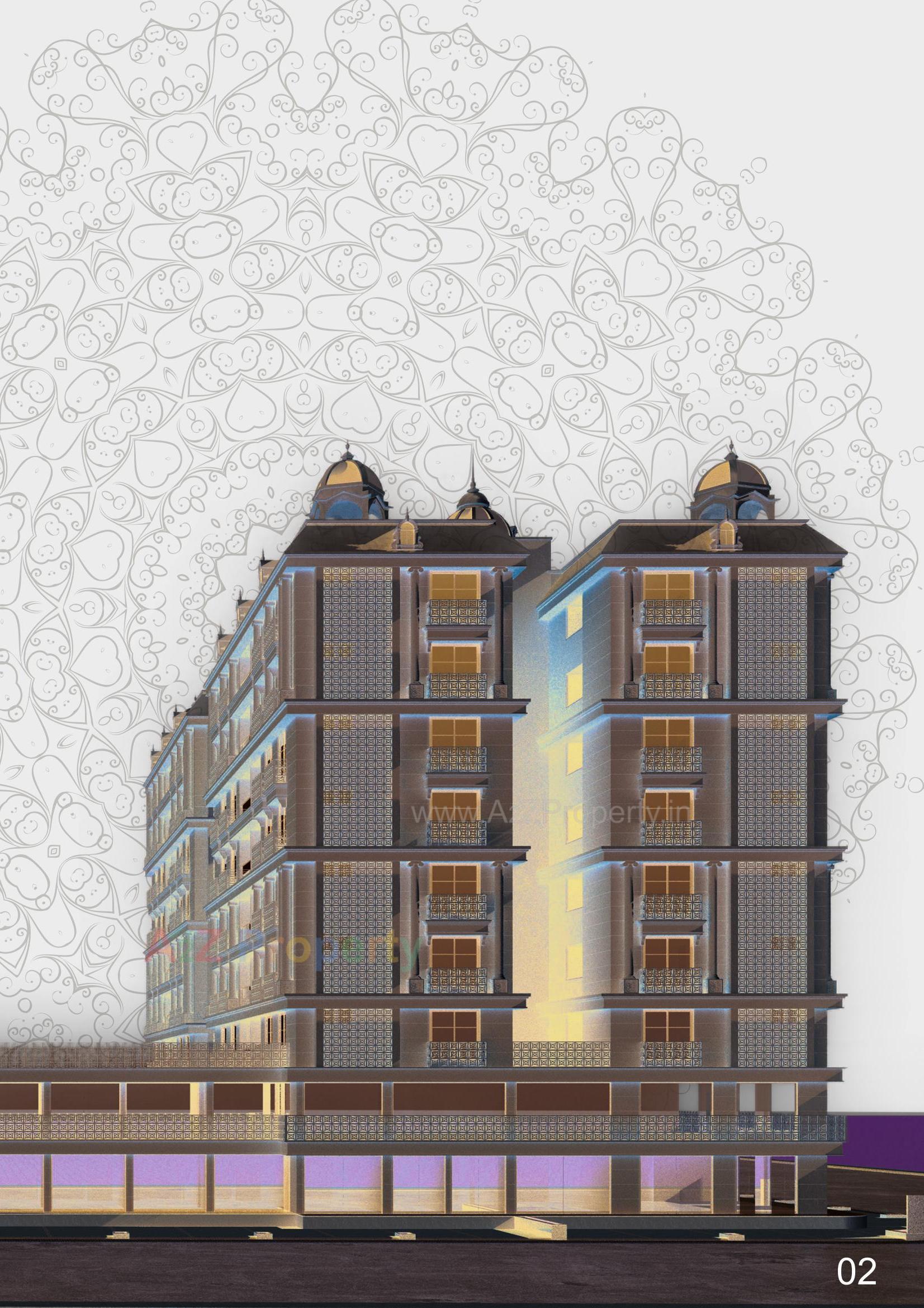 3D Elevation of real estate project Royal Palace located at Nikol, Ahmedabad, Gujarat