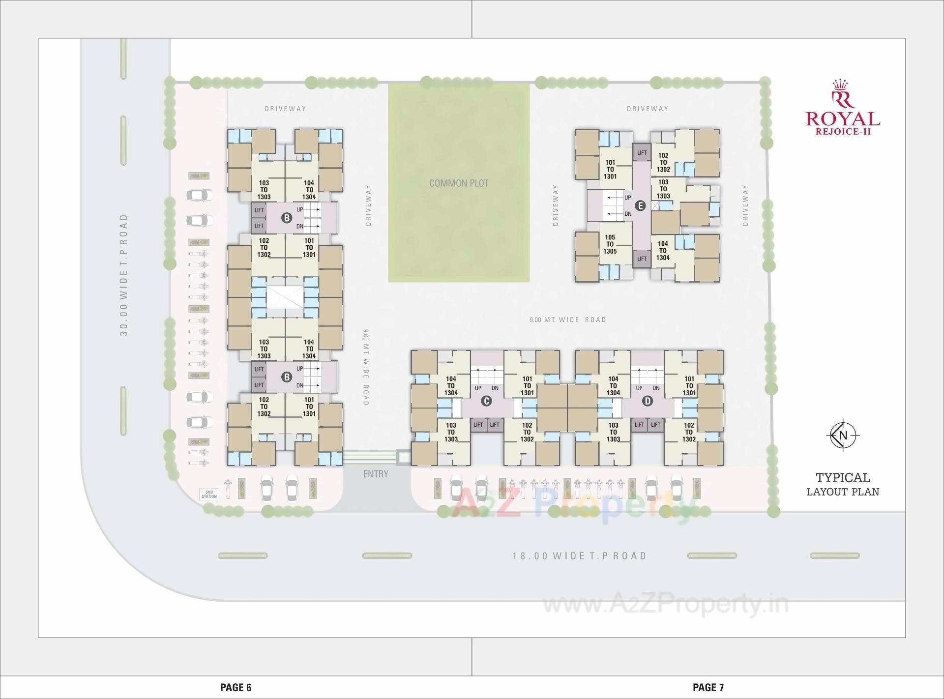 Layout of real estate project Royal Rejoice located at Bilasiya, Ahmedabad, Gujarat